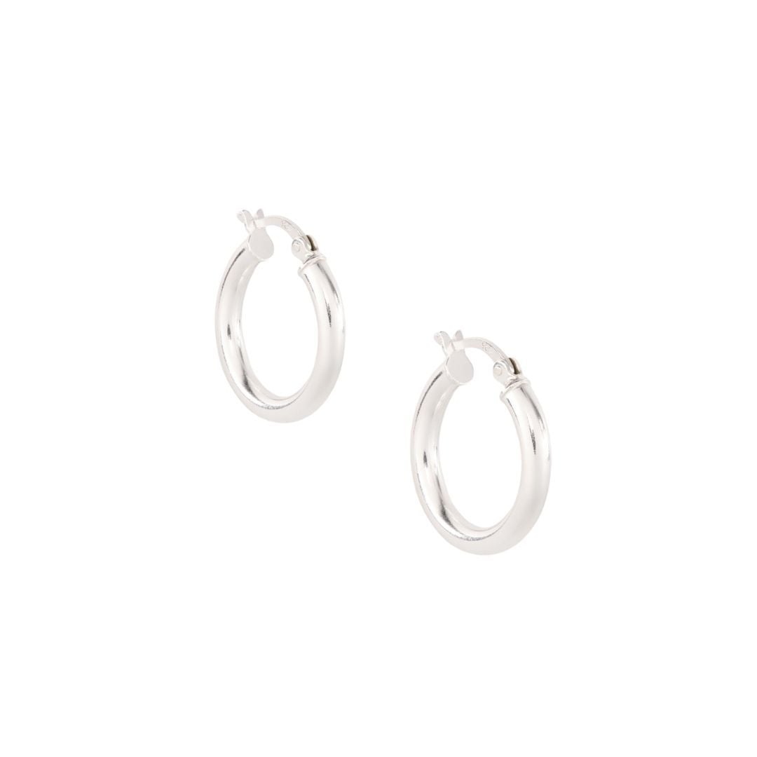 Grand Tubetti Silver Hoops