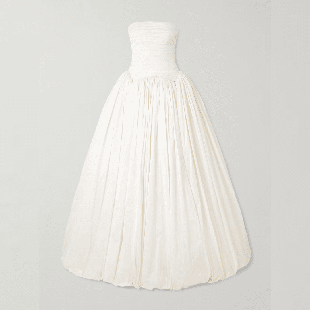 Danielle Frankel Drew strapless taffeta gown