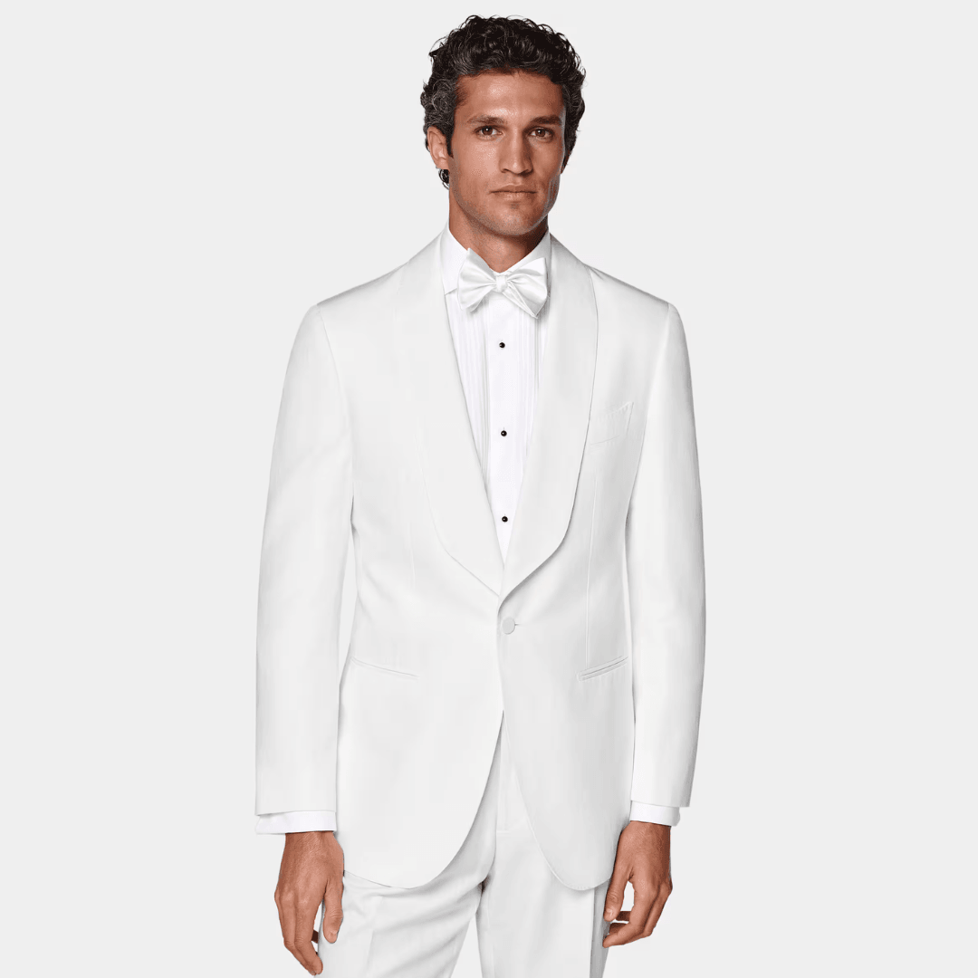 Suit Supply Off-White Tailored Fit Havana Tuxedo