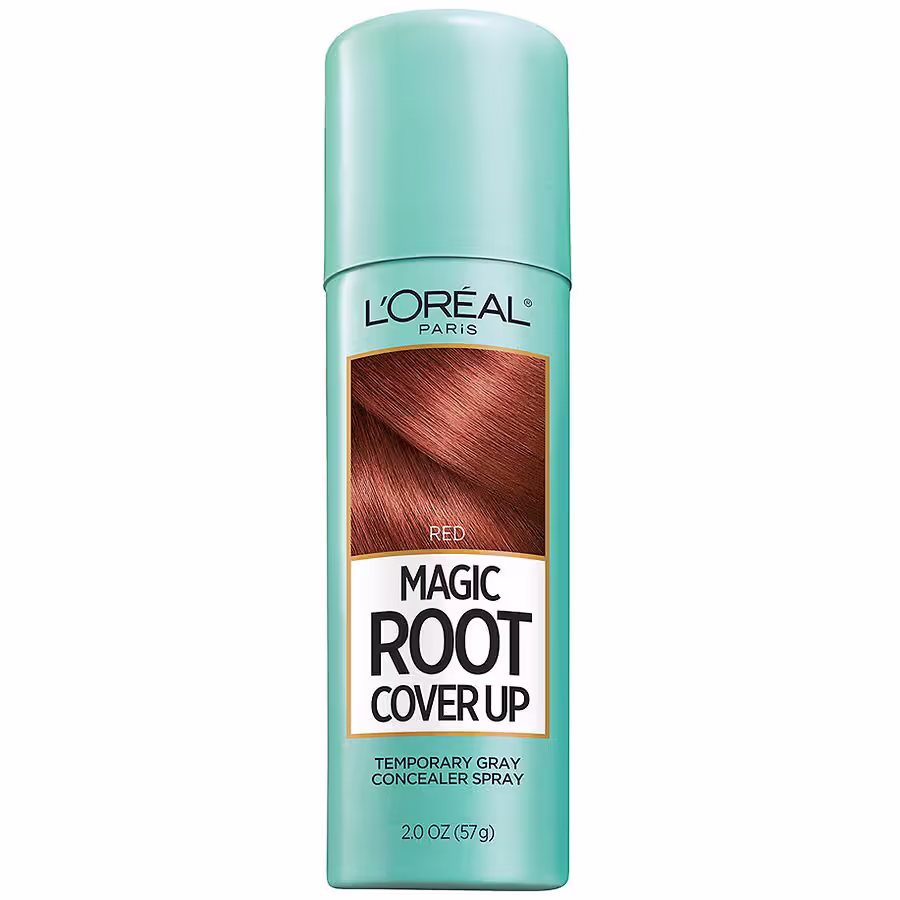 A can of the L'Oréal Paris Magic Root Cover Up Concealer Spray against a white background 