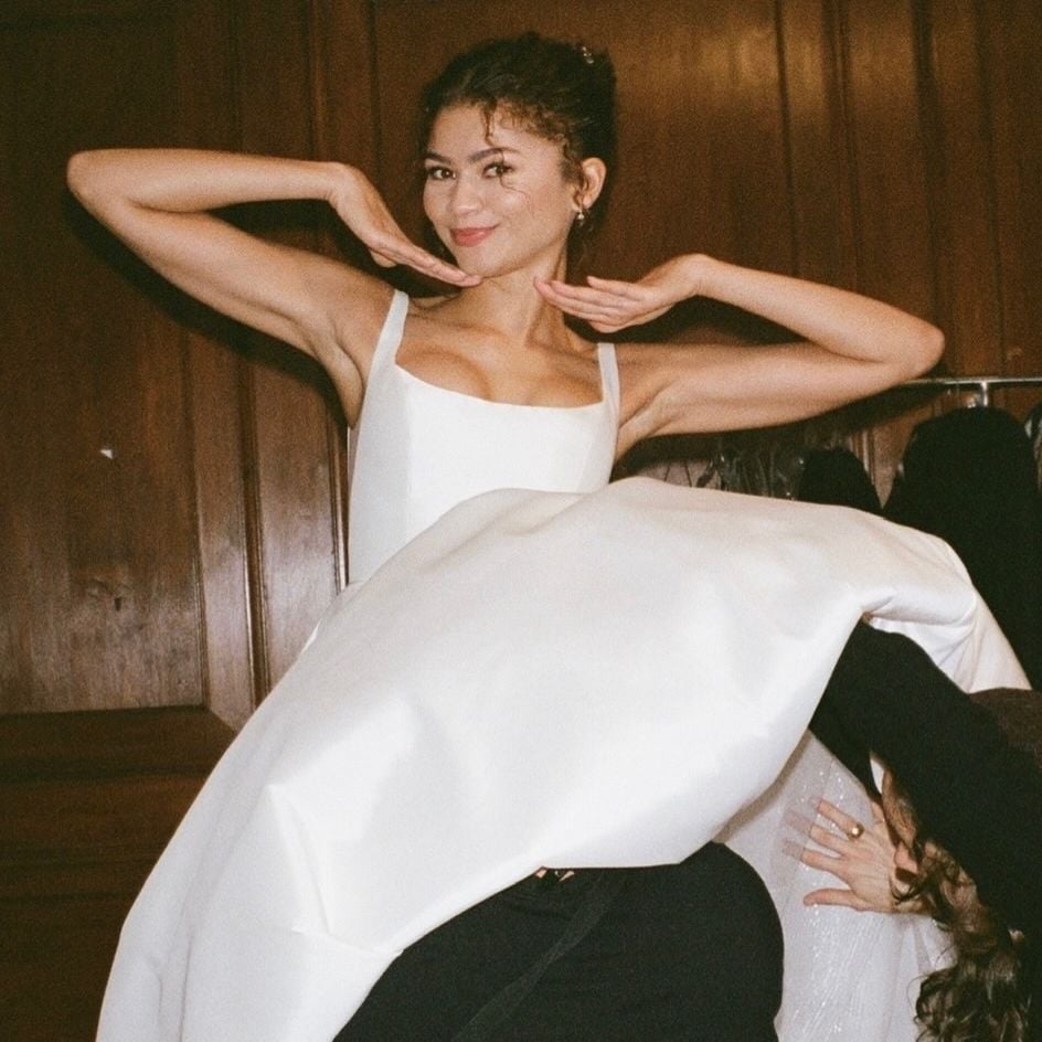 Zendaya behind the scenes of "The Drama."