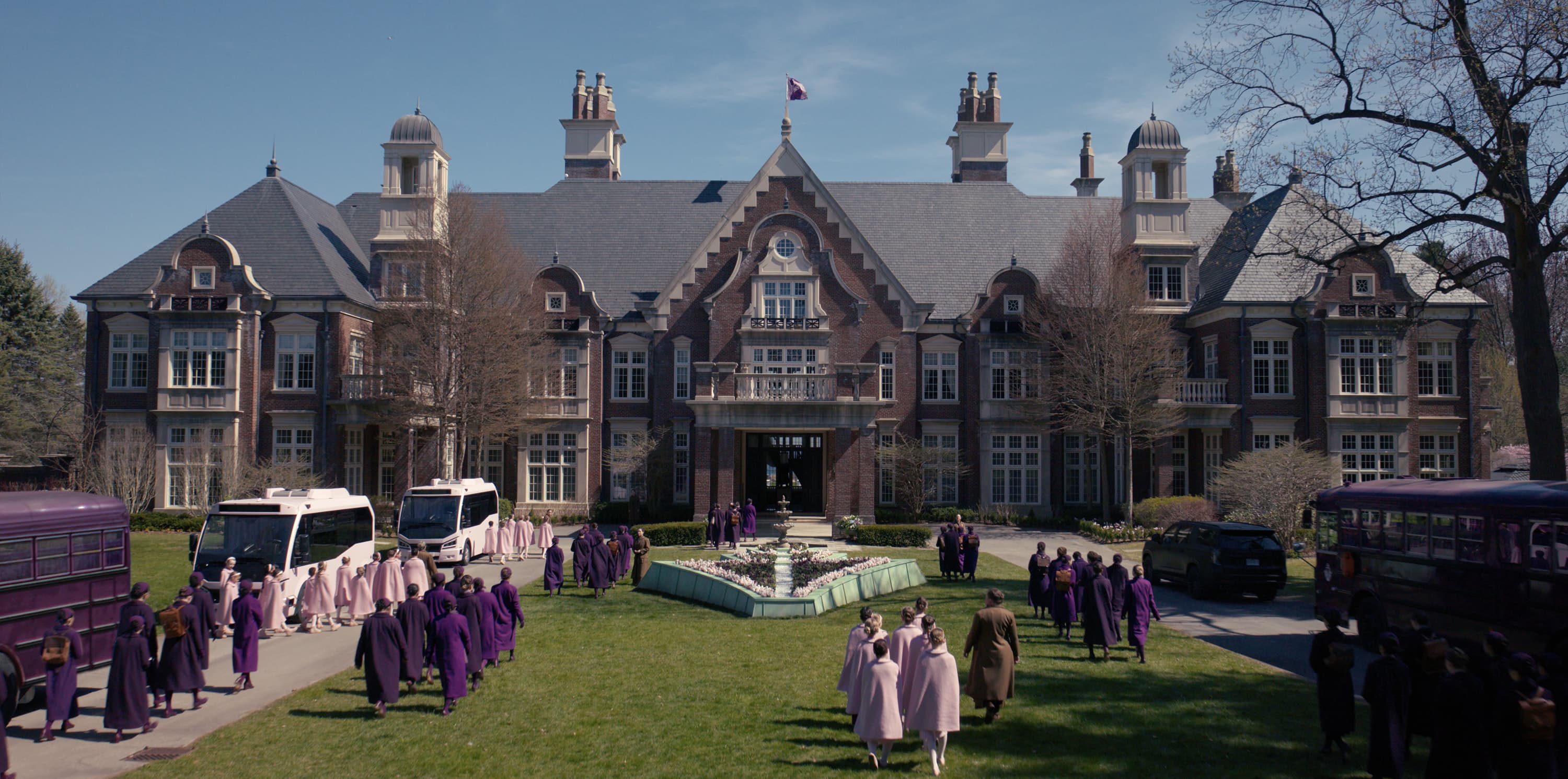 The Pinks, Plums, and Greens all attend Aunt Lydia's school for young women in Gilead in "The Testaments."
