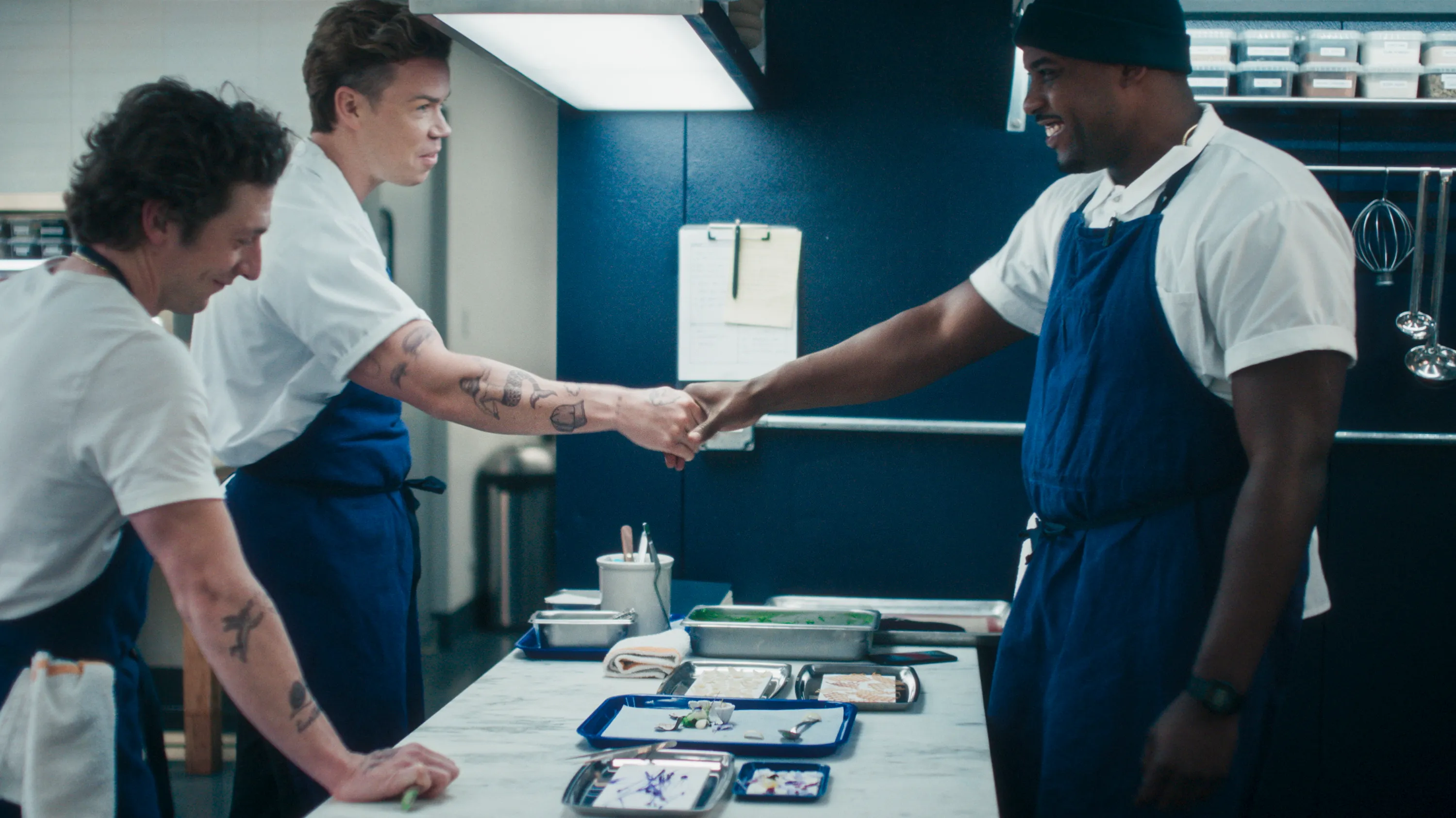Jeremy Allen White, Will Poulter, and Lionel Boyce in "The Bear."