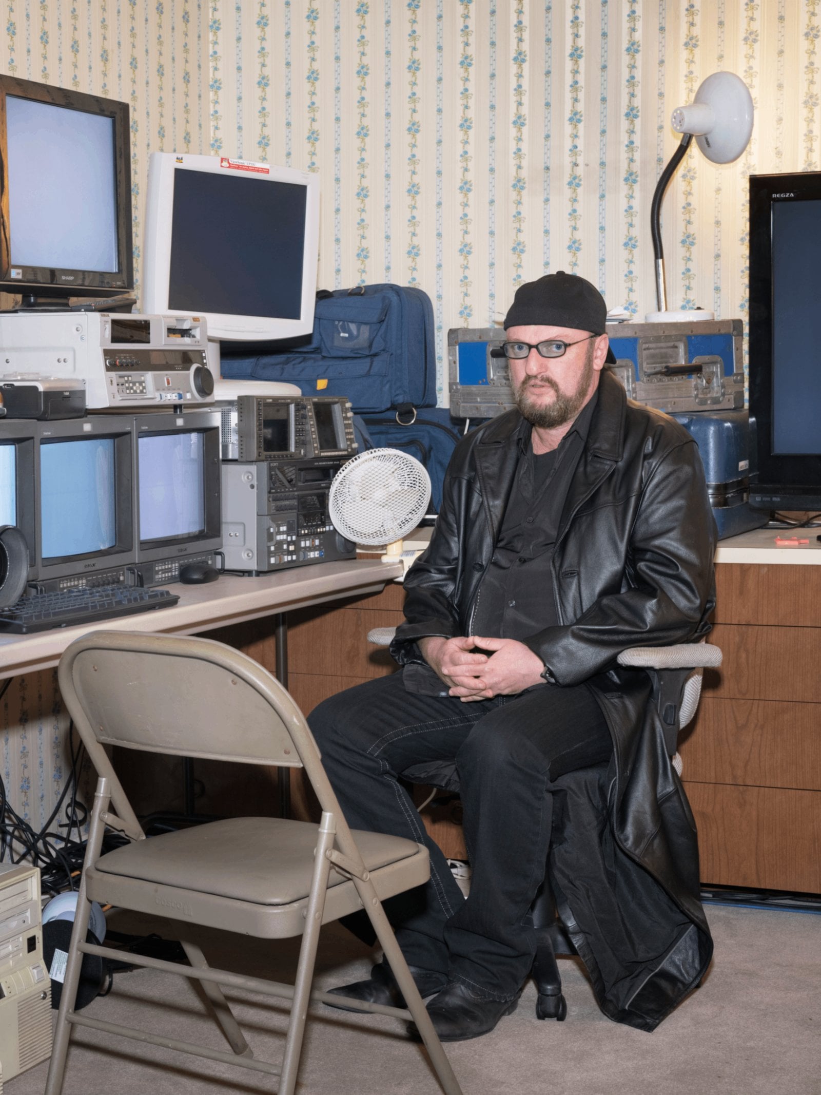 Matthew Maher on the set of "Primetime," shot by Alec Soth.