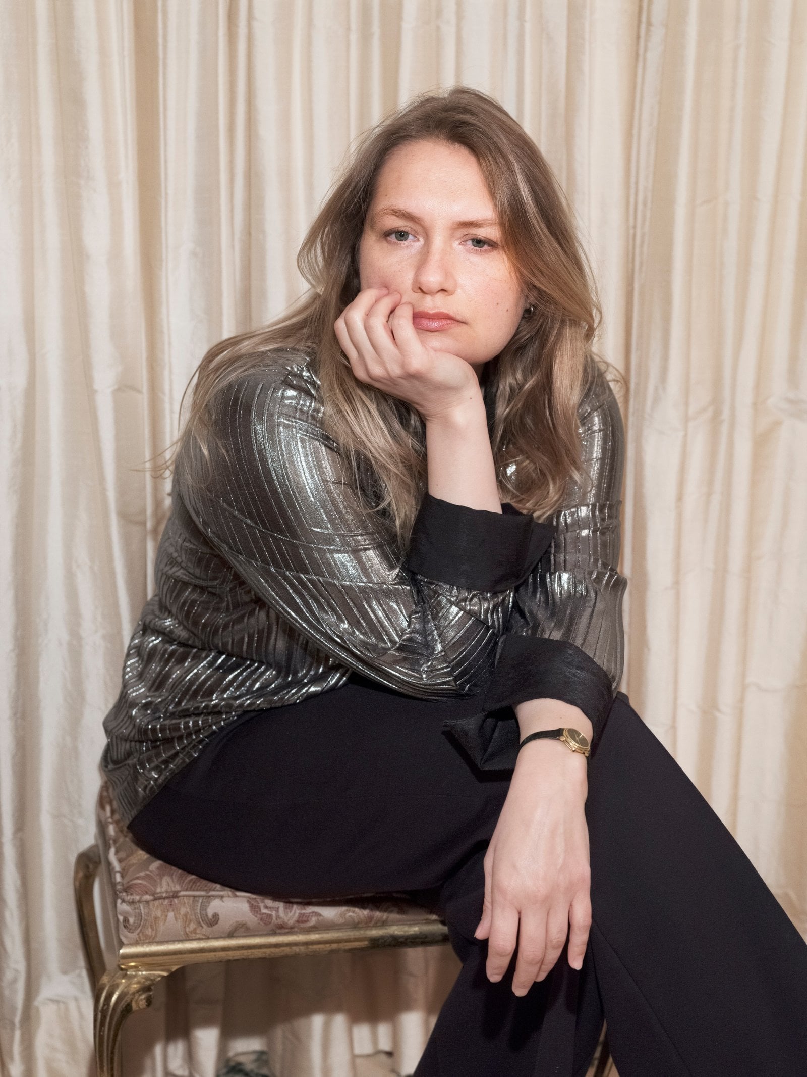 Merritt Wever on the set of "Primetime," shot by Alec Soth.