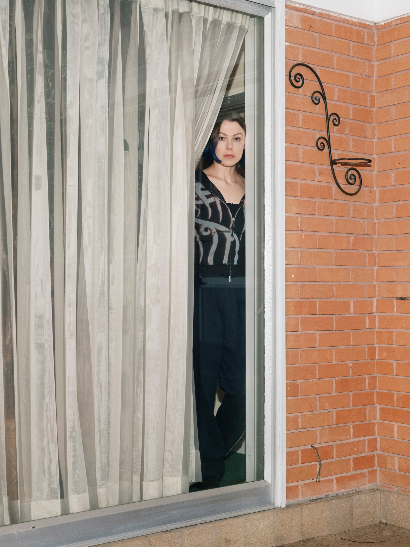 Phoebe Bridgers on the set of "Primetime," shot by Alec Soth.