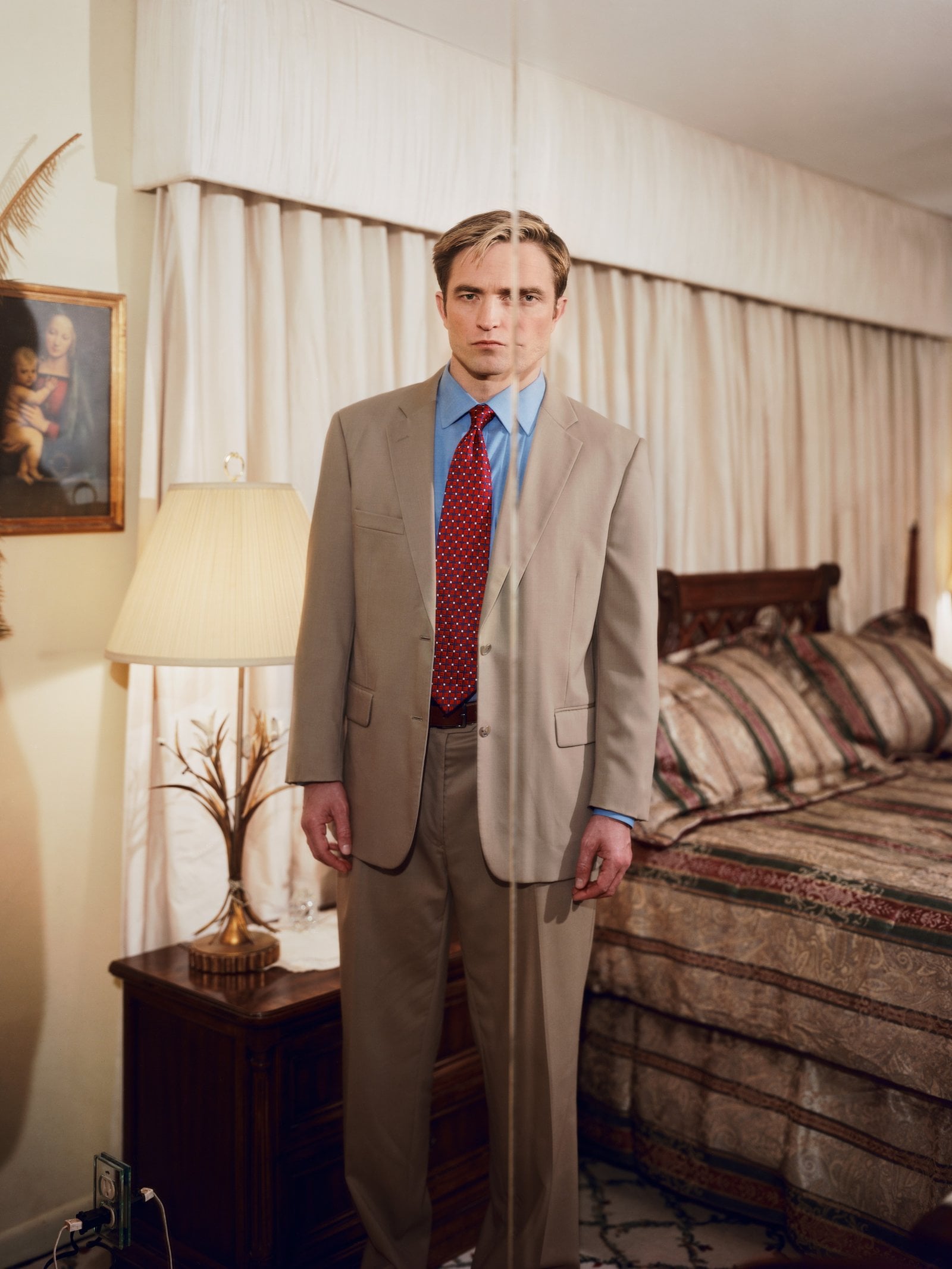 Robert Pattinson on the set of "Primetime," shot by Alec Soth.