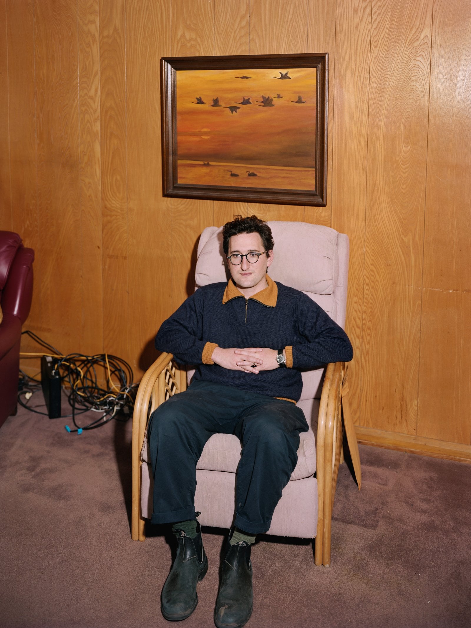 Lance Oppenheim on the set of "Primetime," shot by Alec Soth.