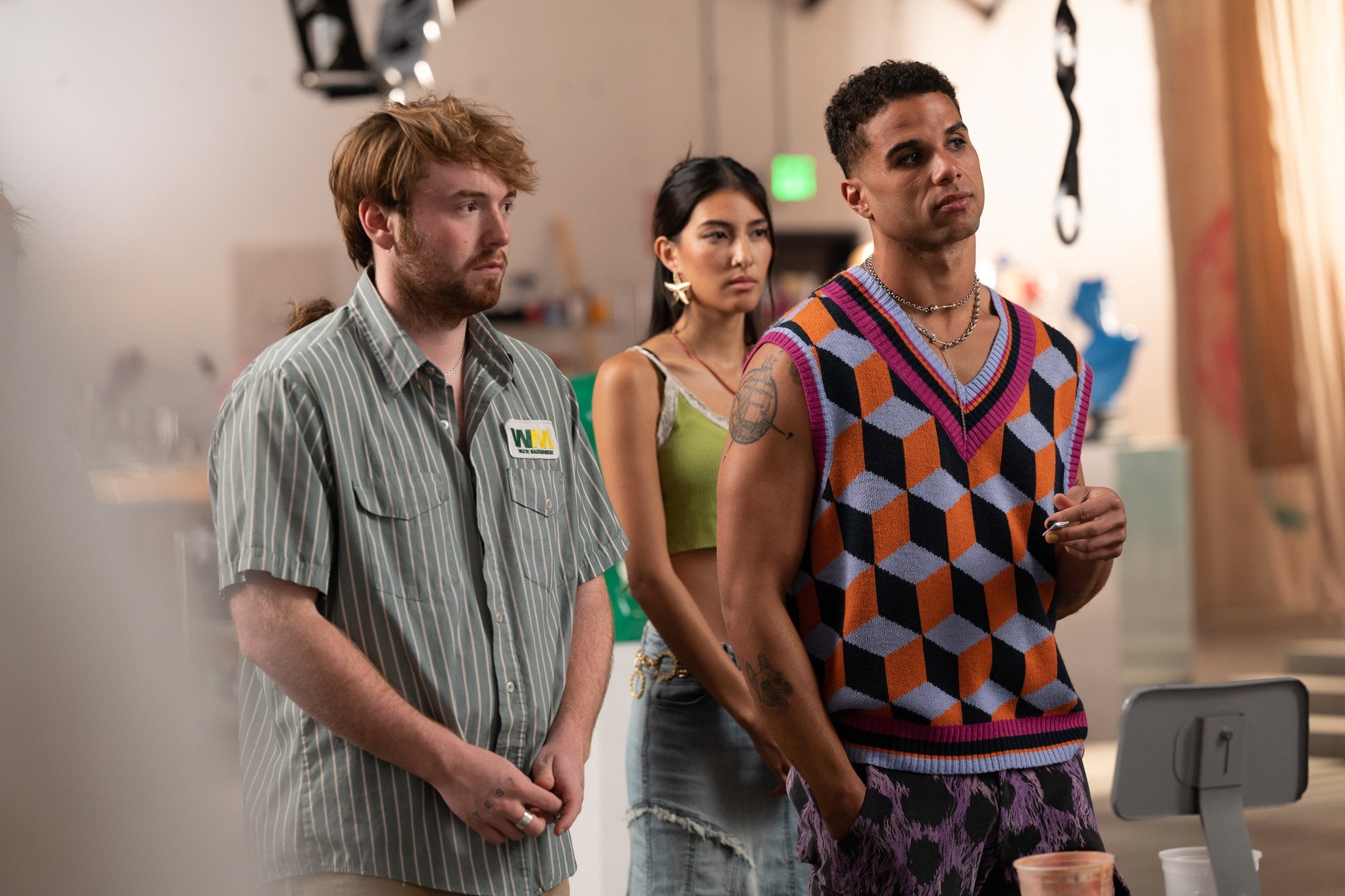 Cooper Hoffman and Mason Gooding in "I Want Your Sex."