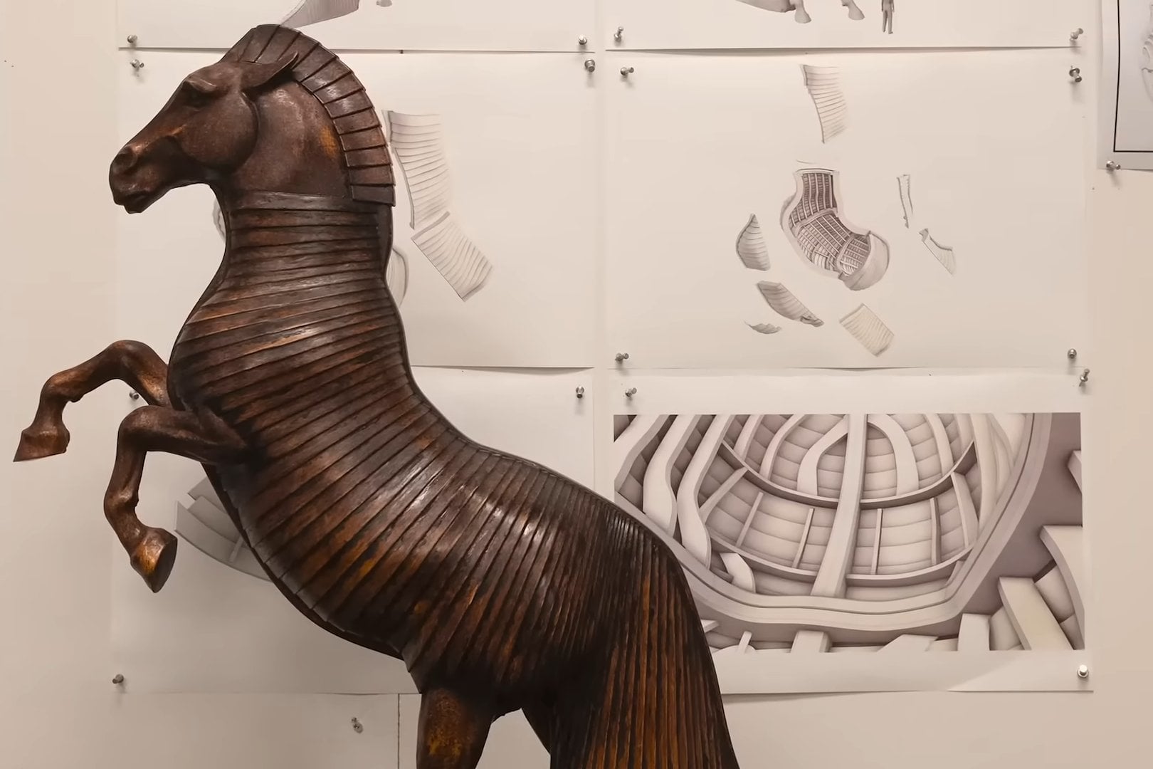 Concept art for the Trojan horse.