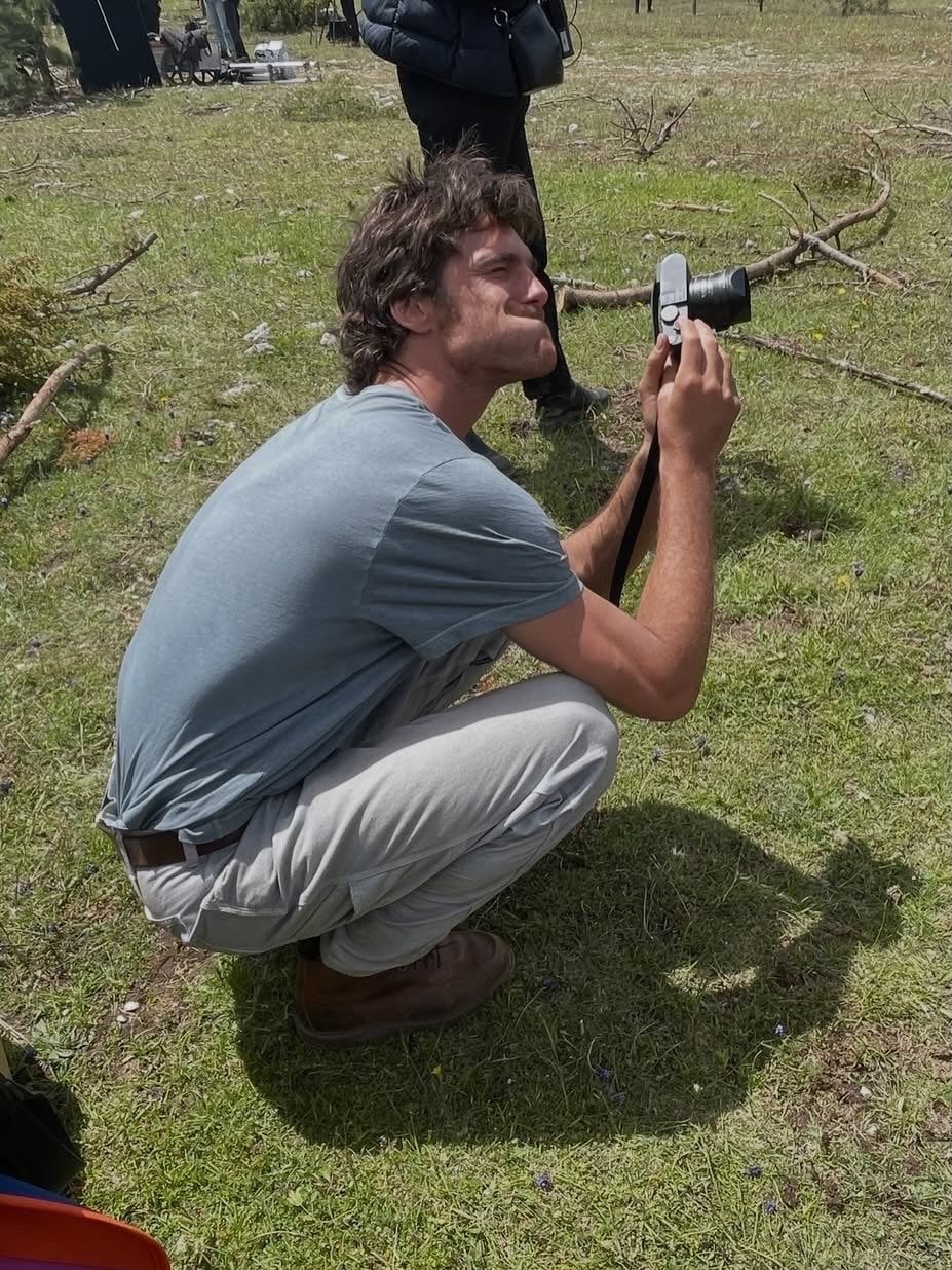 Jacob Elordi on the set of "The Dog Stars."