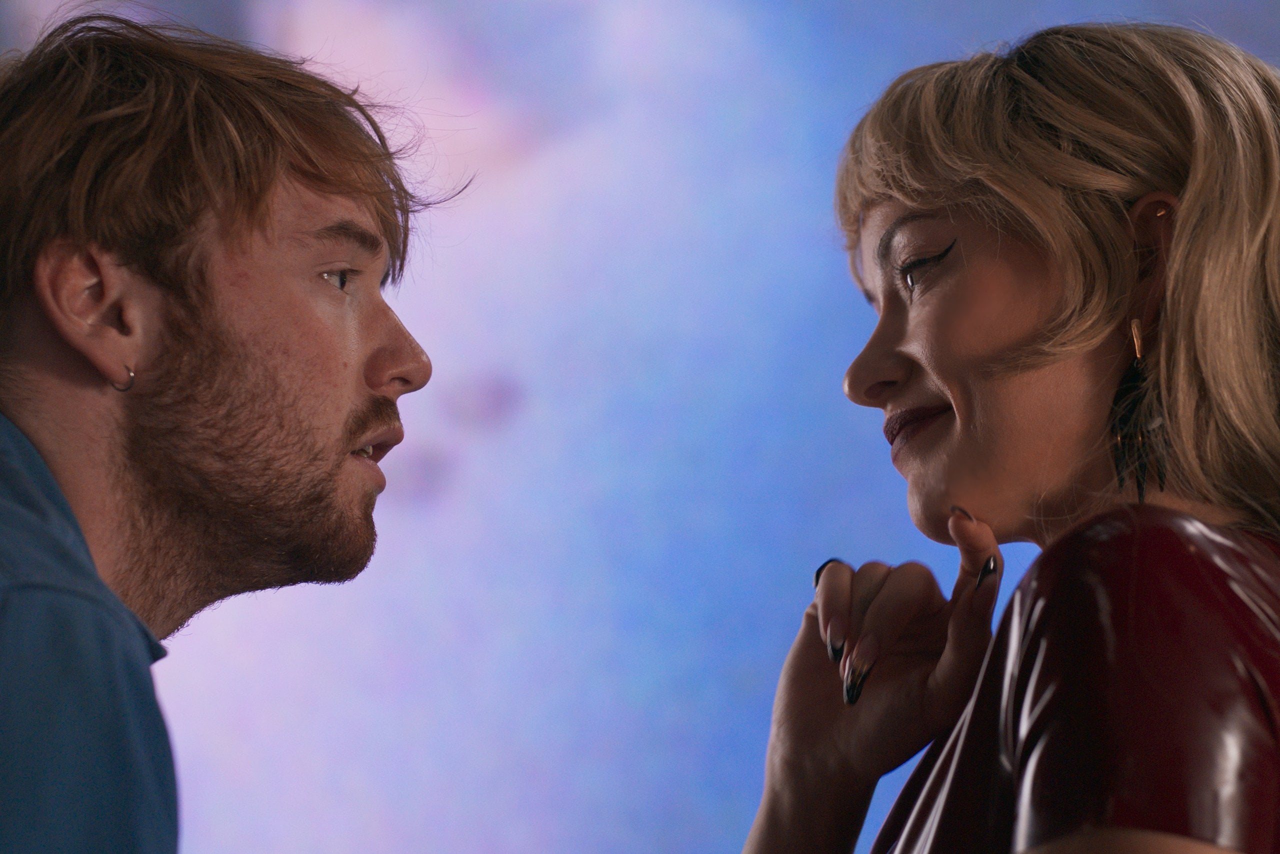 Cooper Hoffman and Olivia Wilde in "I Want Your Sex."