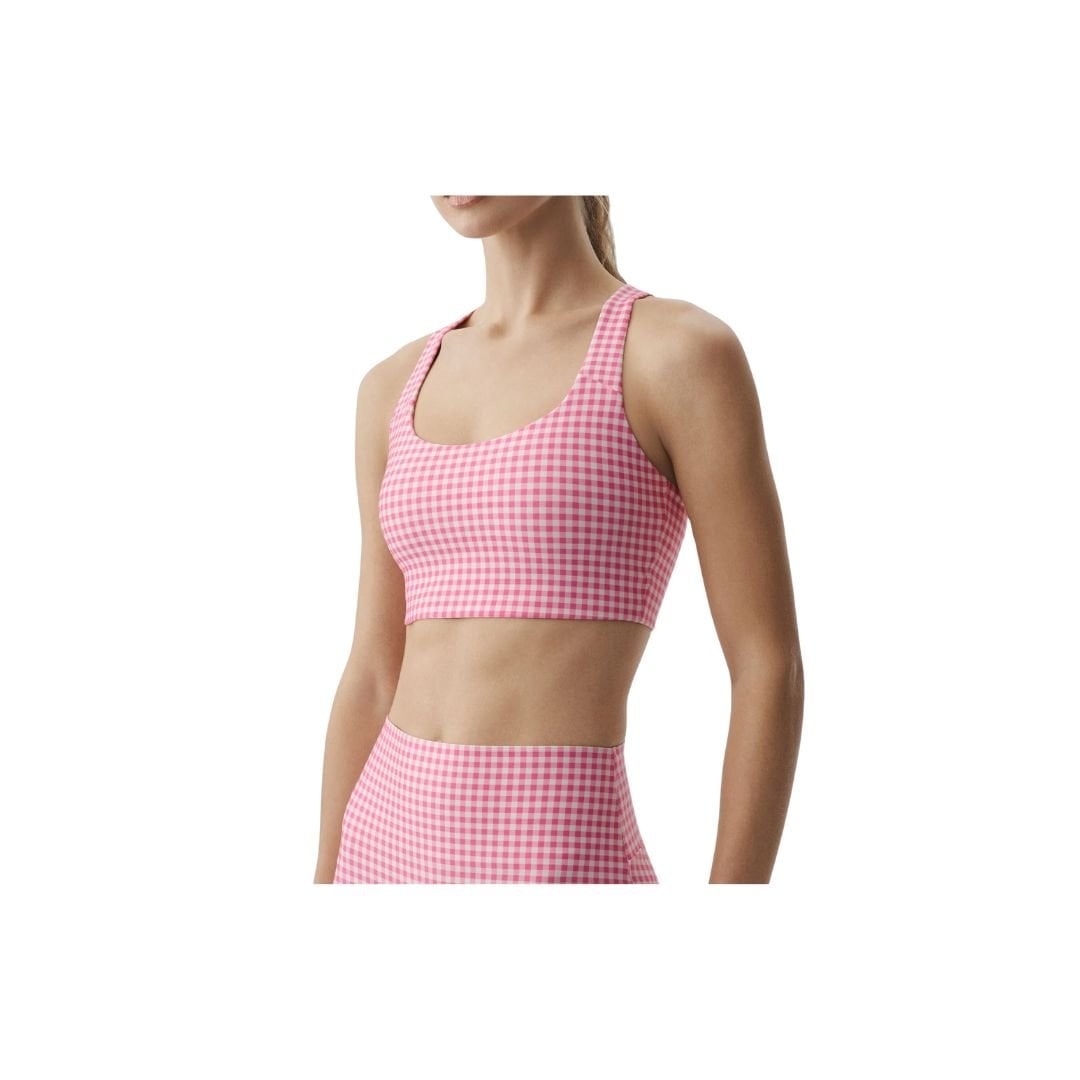 Airlift Gingham Sleek Bra Tank