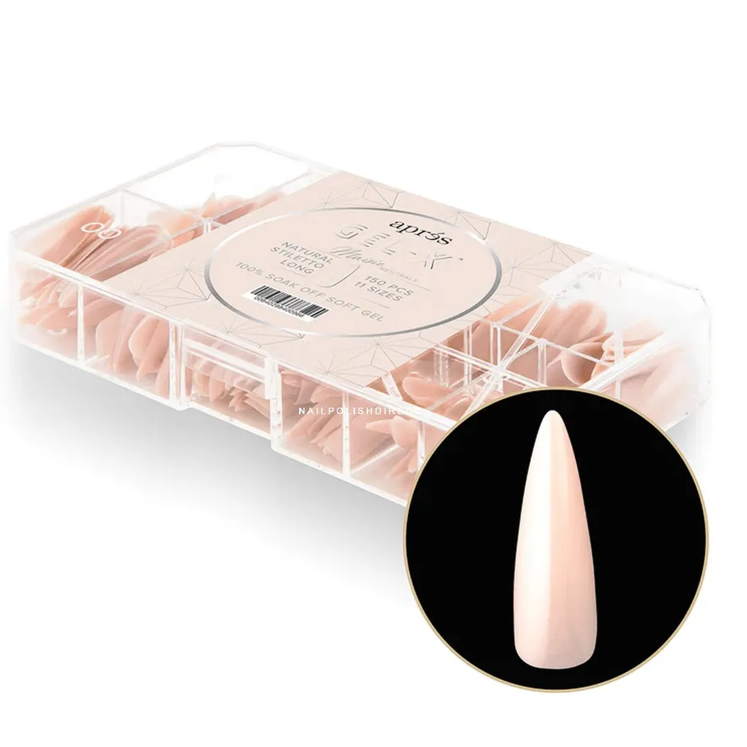 Aprés Neutrals Gel-X Box Of Tips - Maisie Natural Stiletto