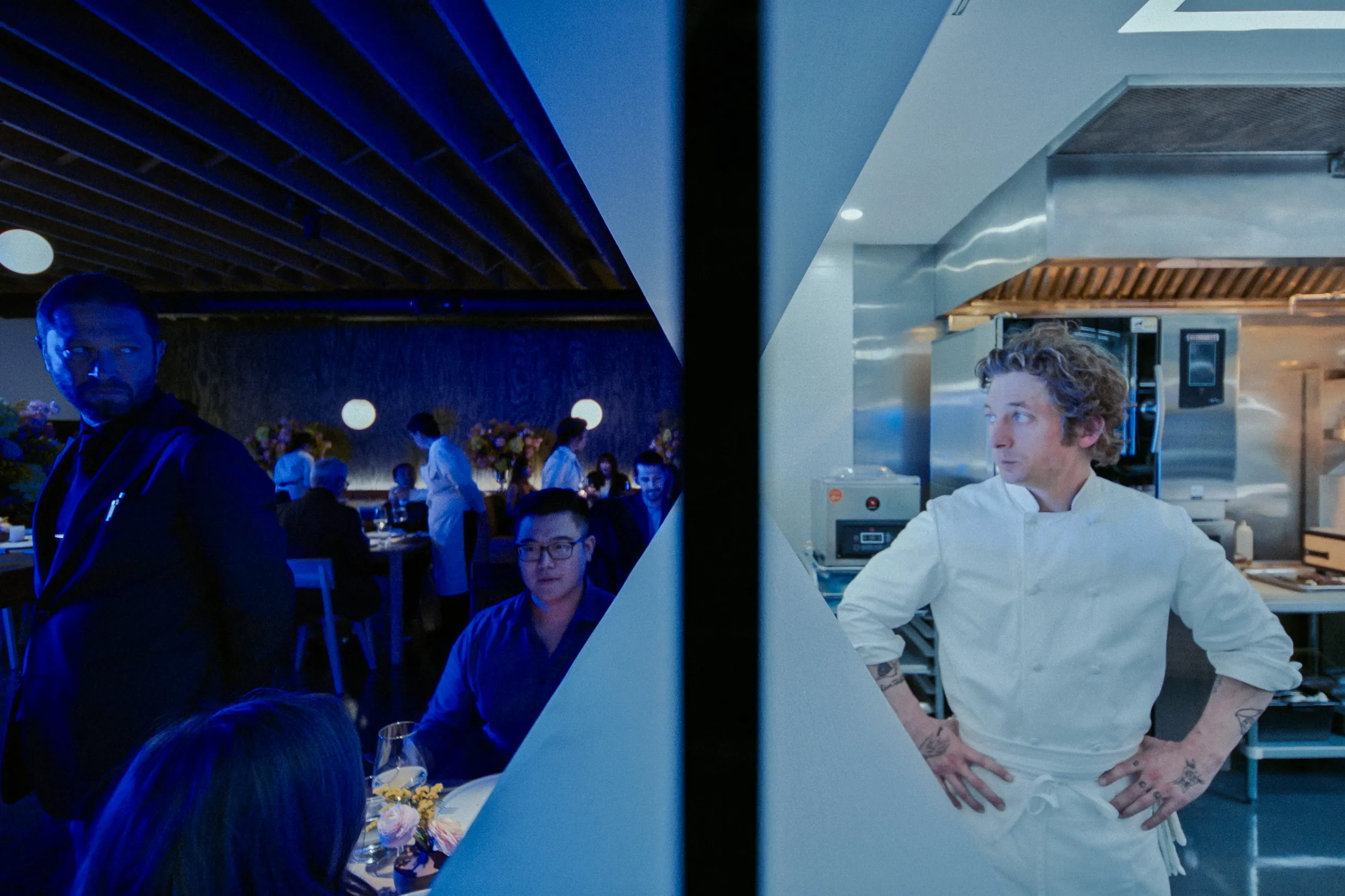 The kitchen and dining room of "The Bear." Courtesy of FX.