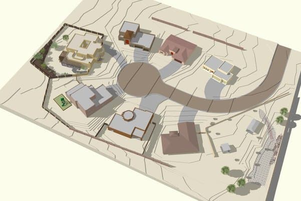 Denise Pizzini's concept art for Carol's Albuquerque cul-de-sac neighborhood.