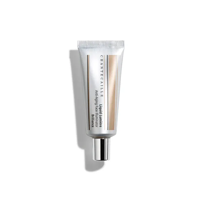 A closed tube of the Chantecaille Liquid Lumière Highlighter against a white background