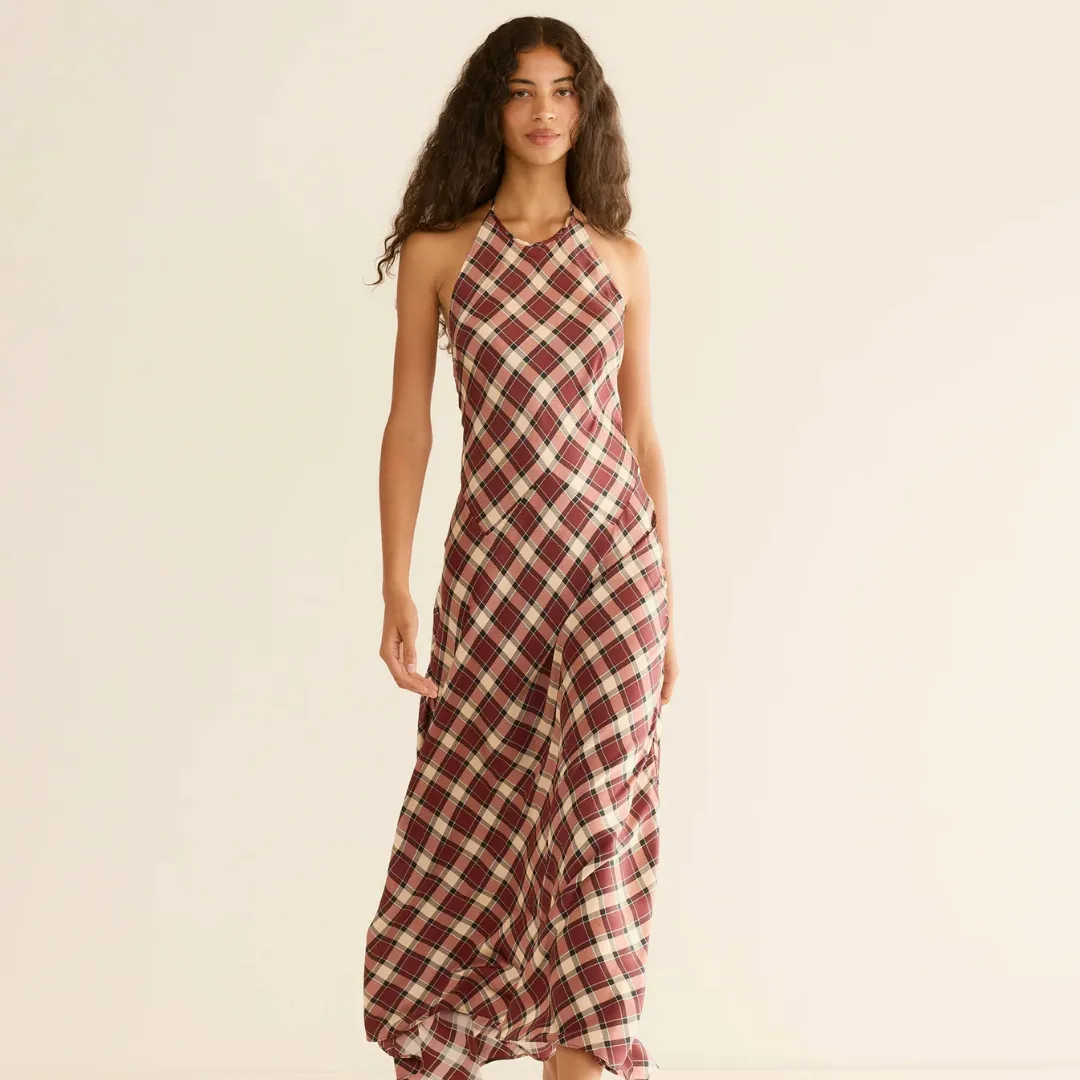 DÔEN Check Dress