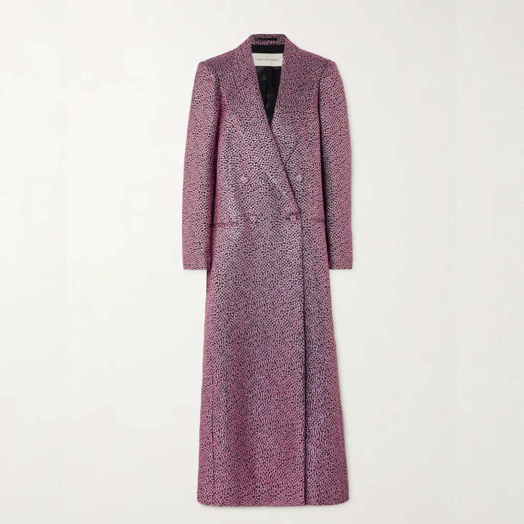 Dries Van Noten Metallic Jacquard Coat