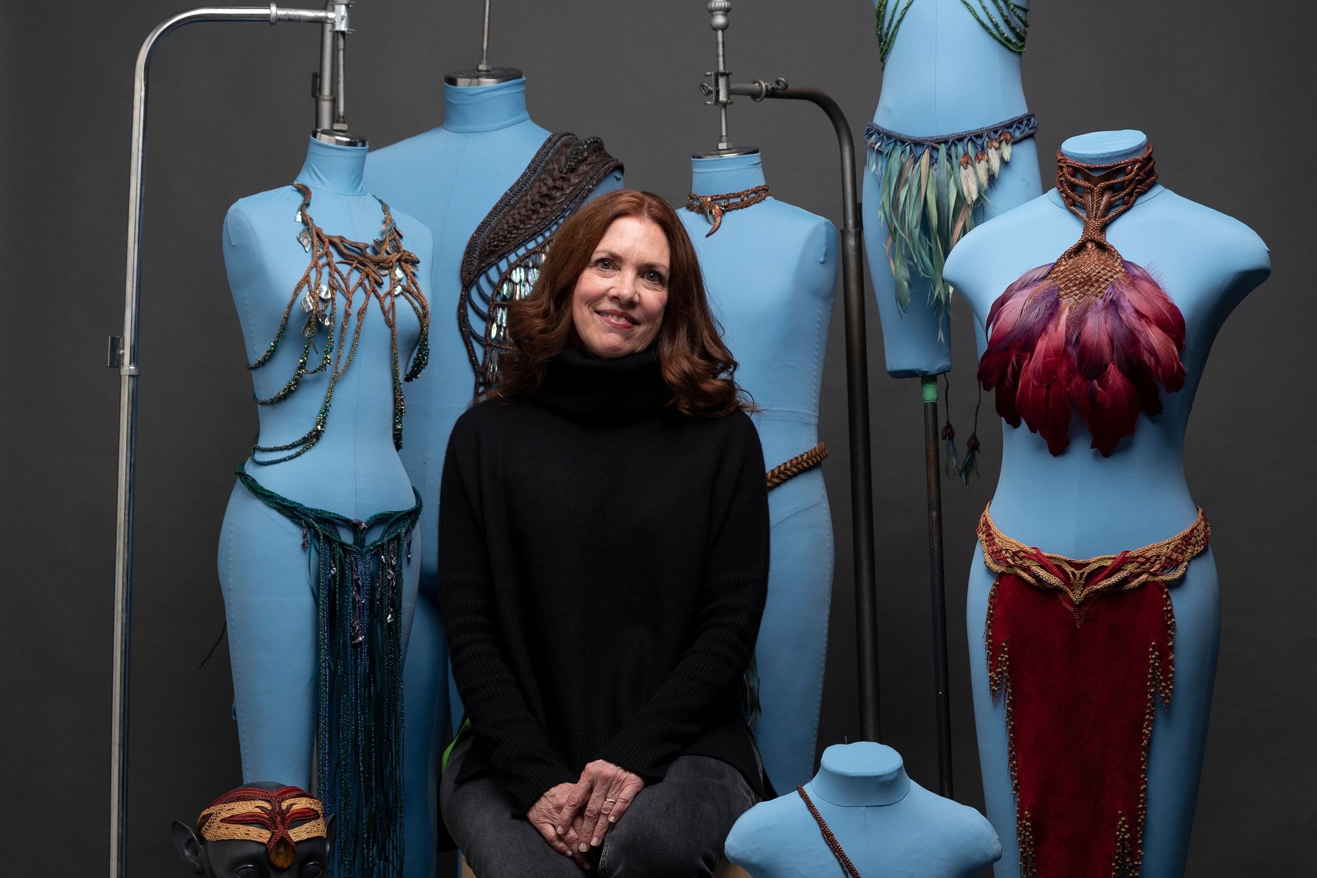 Deborah Lynn Scott on the set of "Avatar: Fire and Ash."