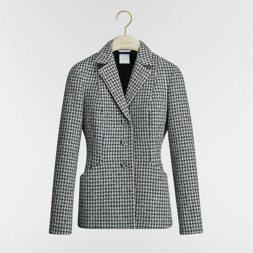 Dior Houndstooth Sequined Jacket