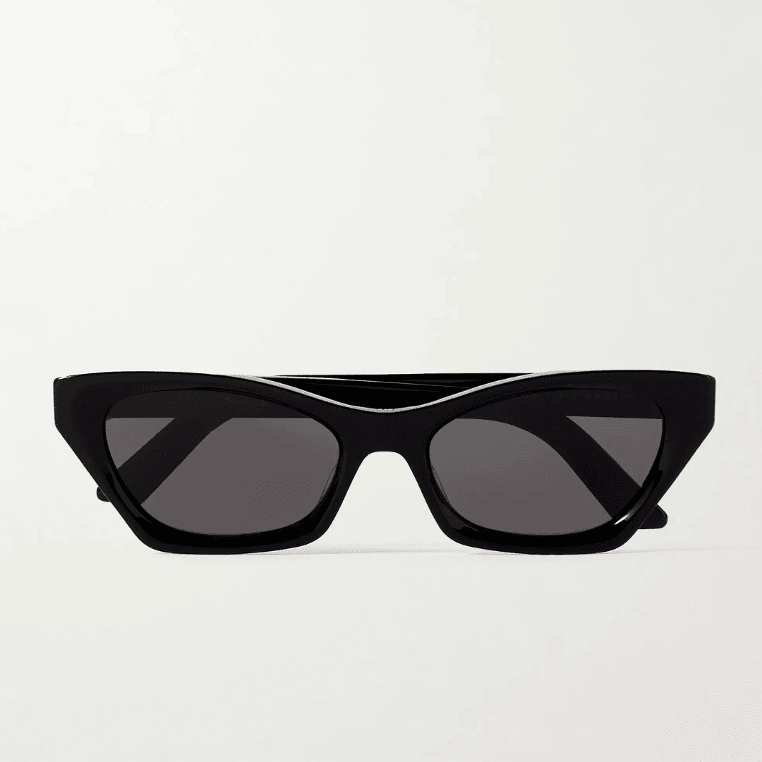 The Dior Eyewear DiorMidnight B1I cat-eye acetate sunglasses against a gray background