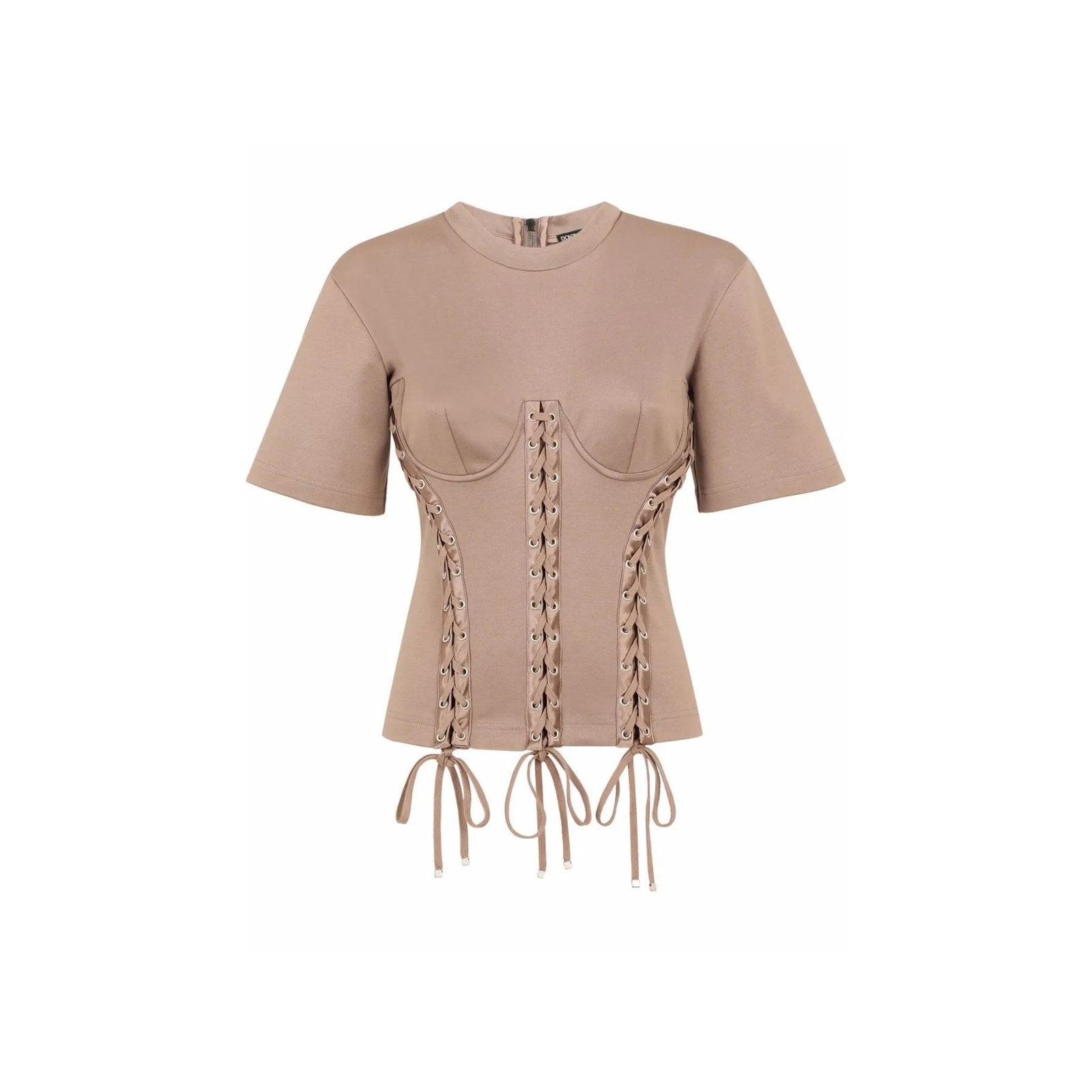 Dolce & Gabbana eyelet-detail corset T-shirt