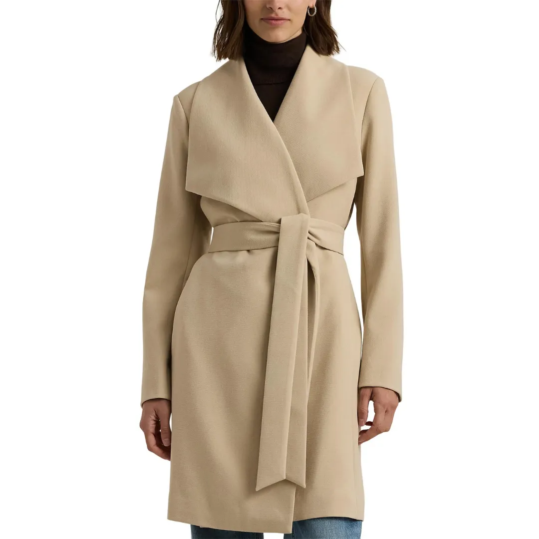 Ralph Lauren Drape Front Crepe Jacket