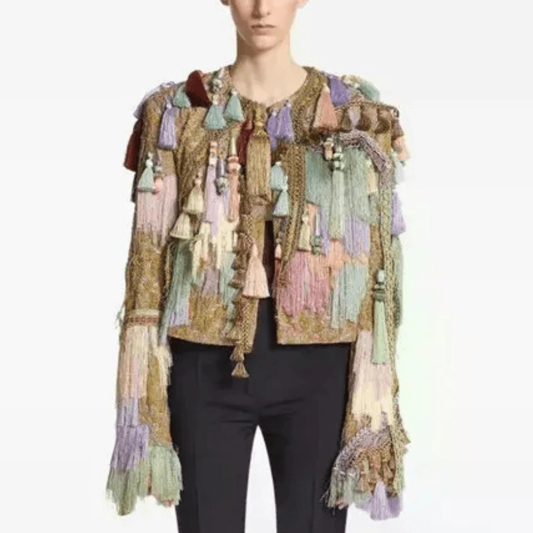 Dries Van Noten Tassel Tweed Jacket