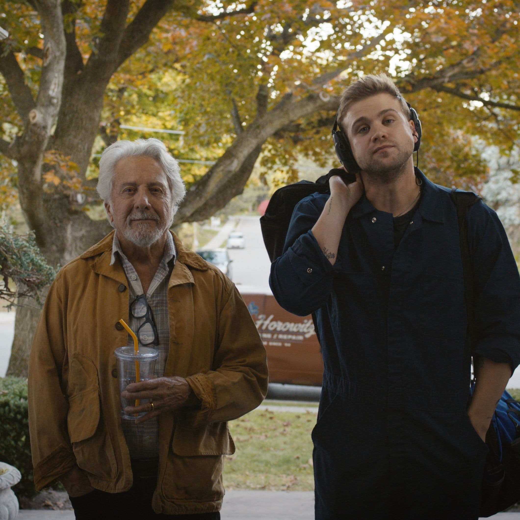 Dustin Hoffman and Leo Woodall in "Tuner."
