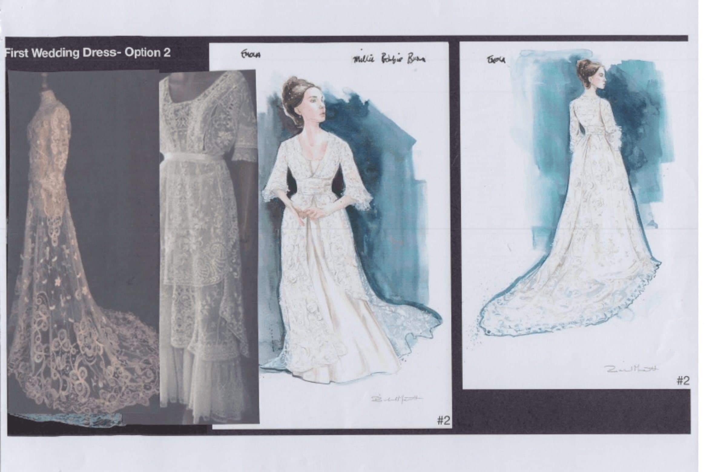 Consolata Boyle's moodboard for the first wedding look.