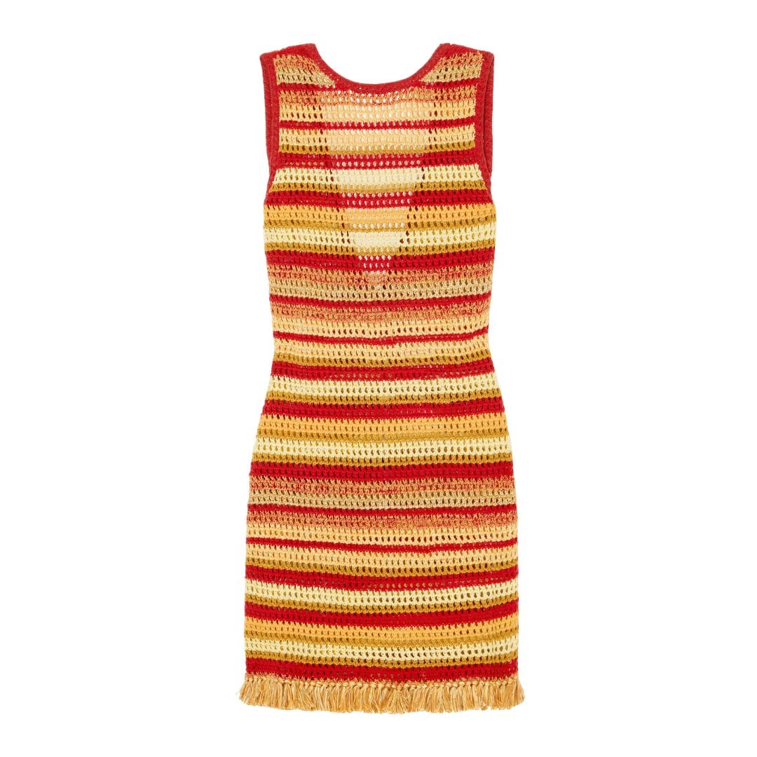 ESCVDO Nevado crochet-knit mini dress