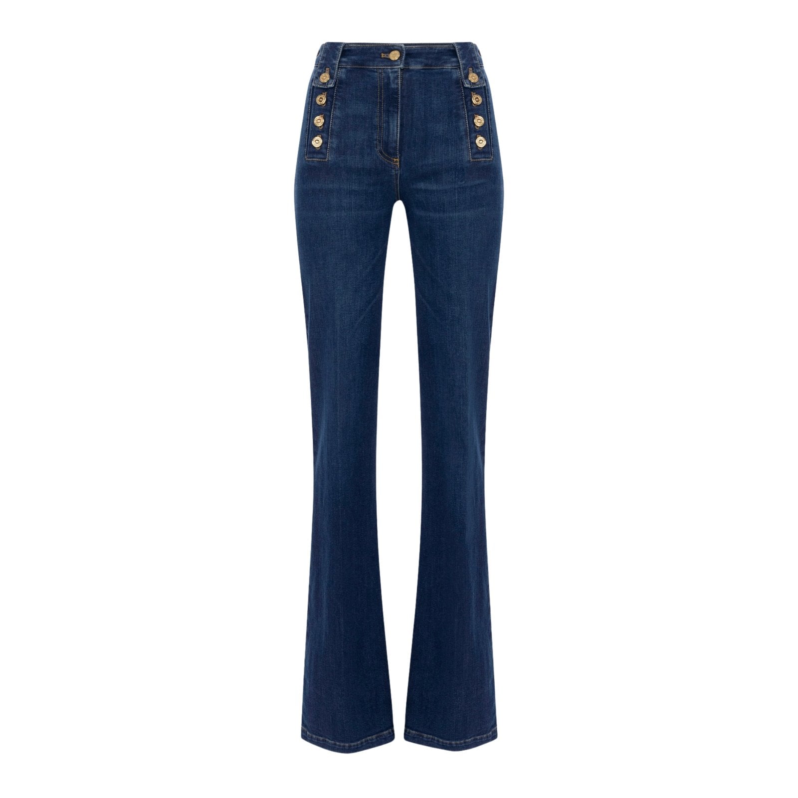 Elisabetta Franchi Palazzo jeans with buttons