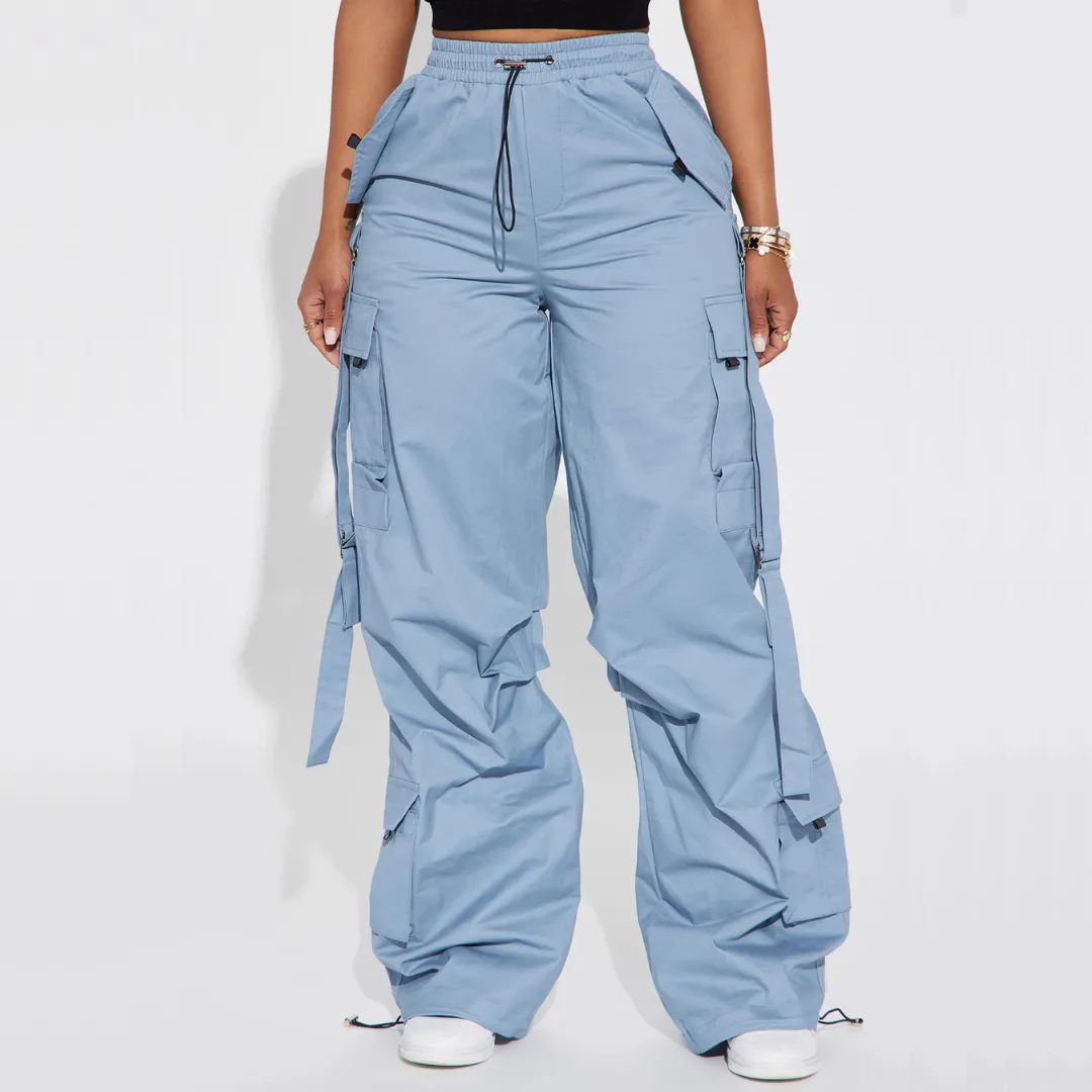 Fashion Nova Cargo Pant In Slate Blue