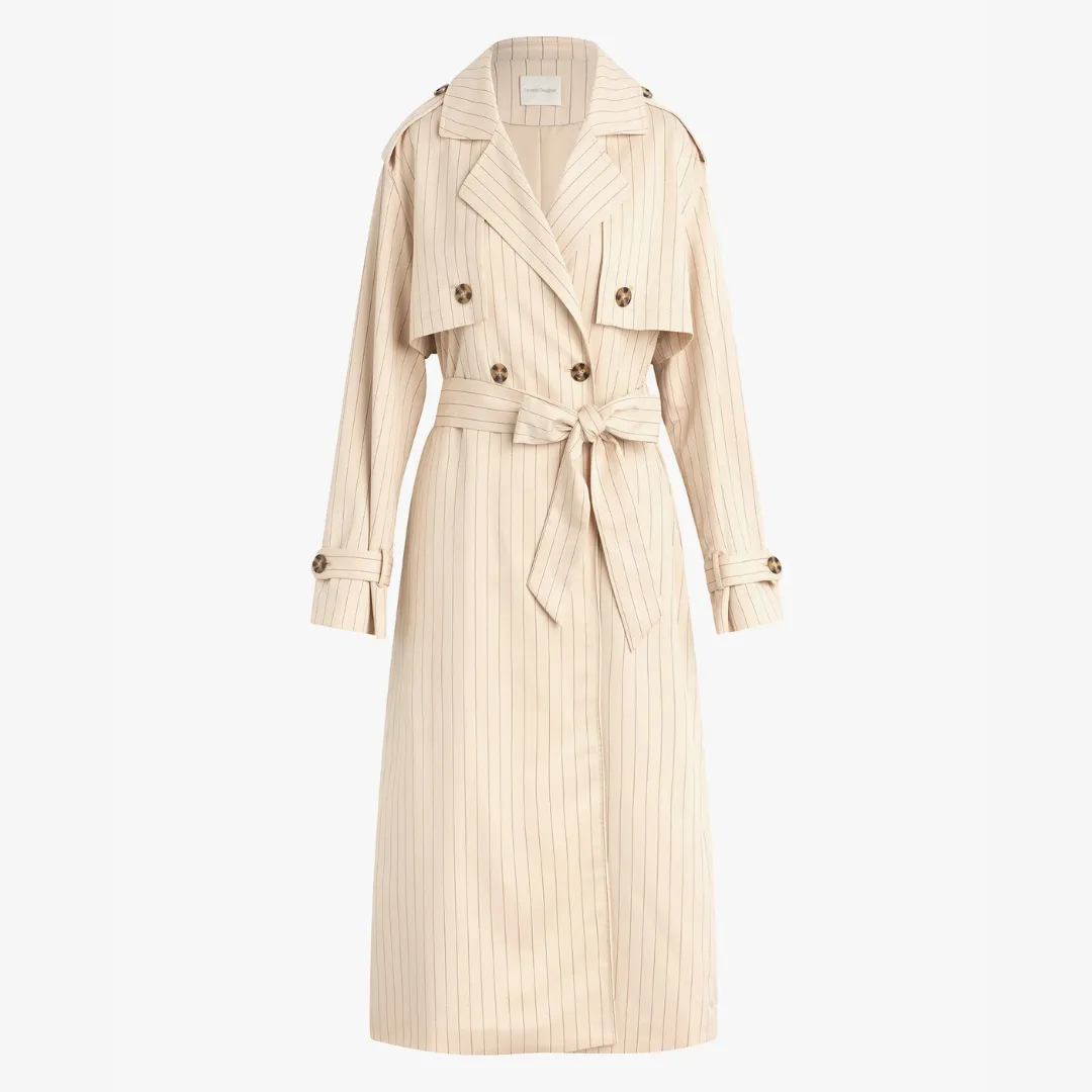 Favorite Daughter Stripe Trench Coat