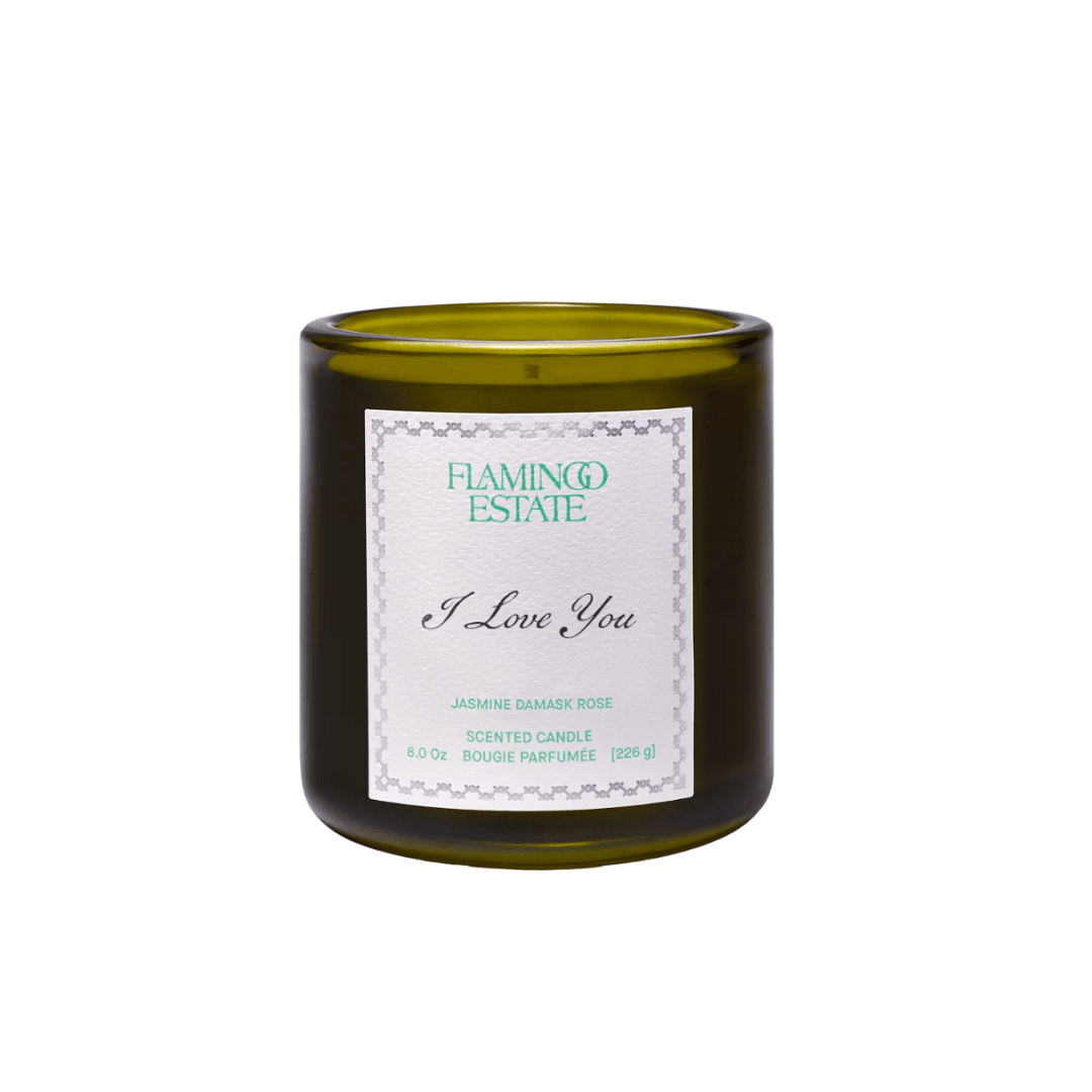 Flamingo Estate Personalized Jasmine Damask Rose Candle