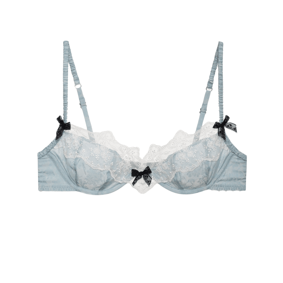 For Love and Lemons Bluebird Jacquard Underwire Bra