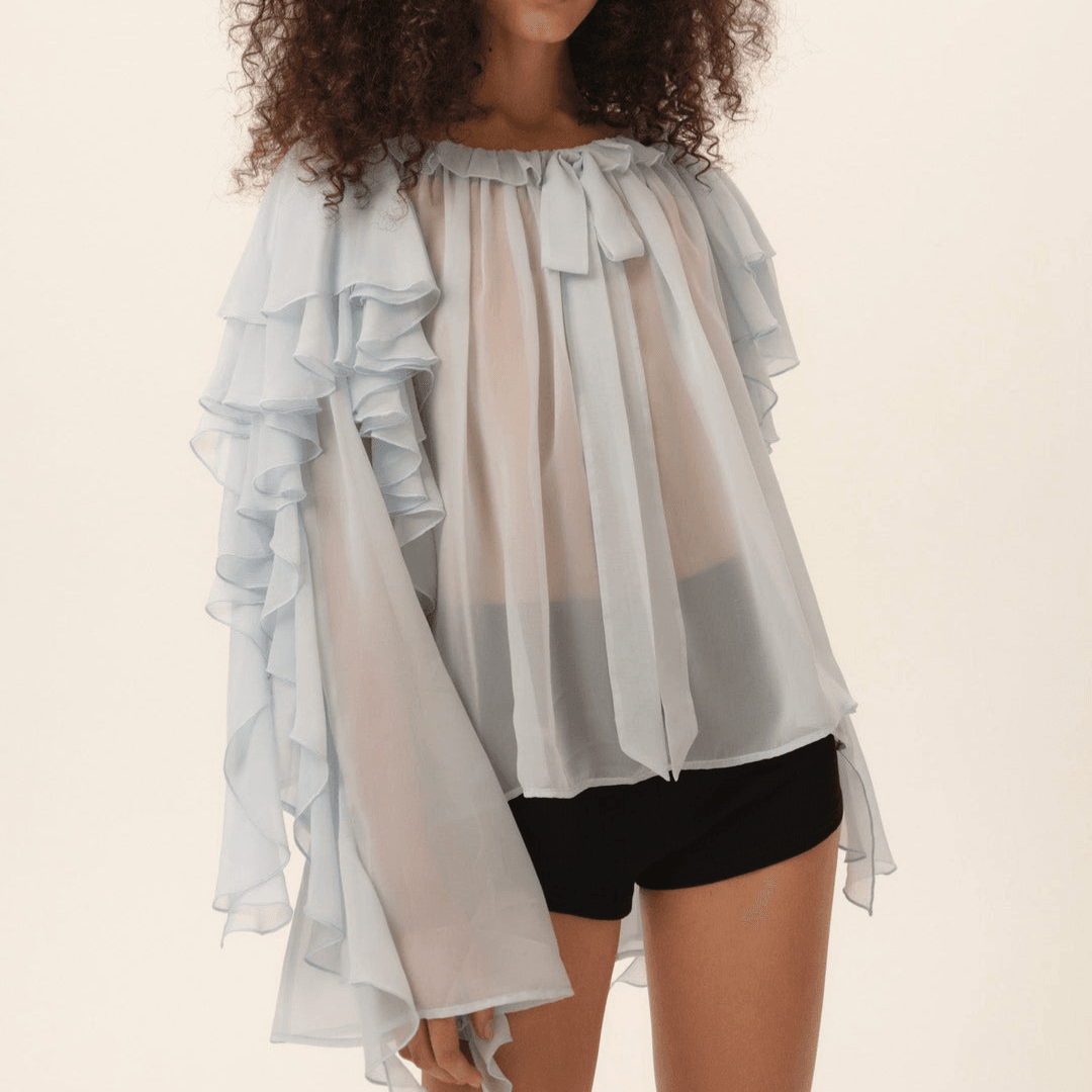 For Love and Lemons Lila Bow Blouse