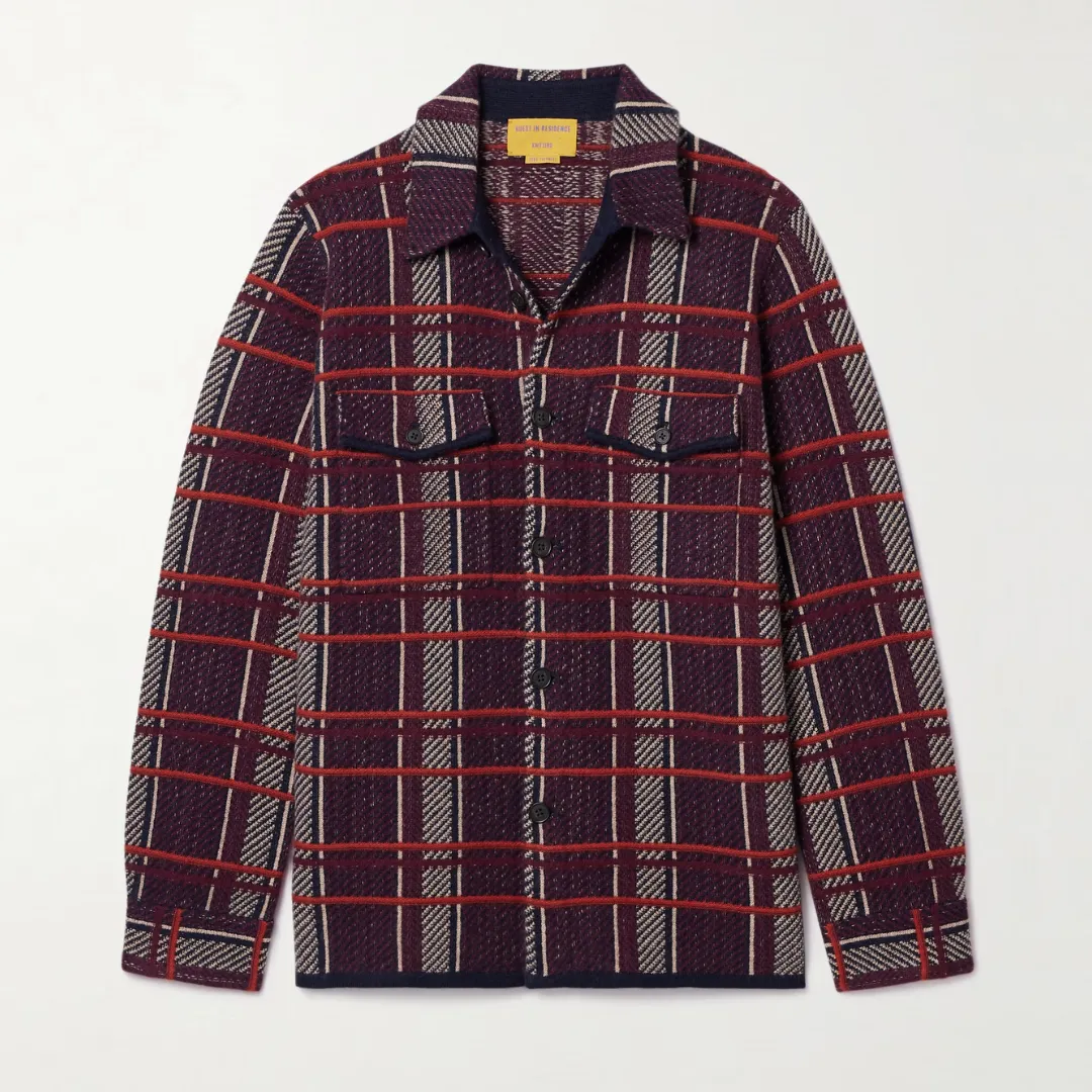 Guest In Residence Checked Cashmere Shirt