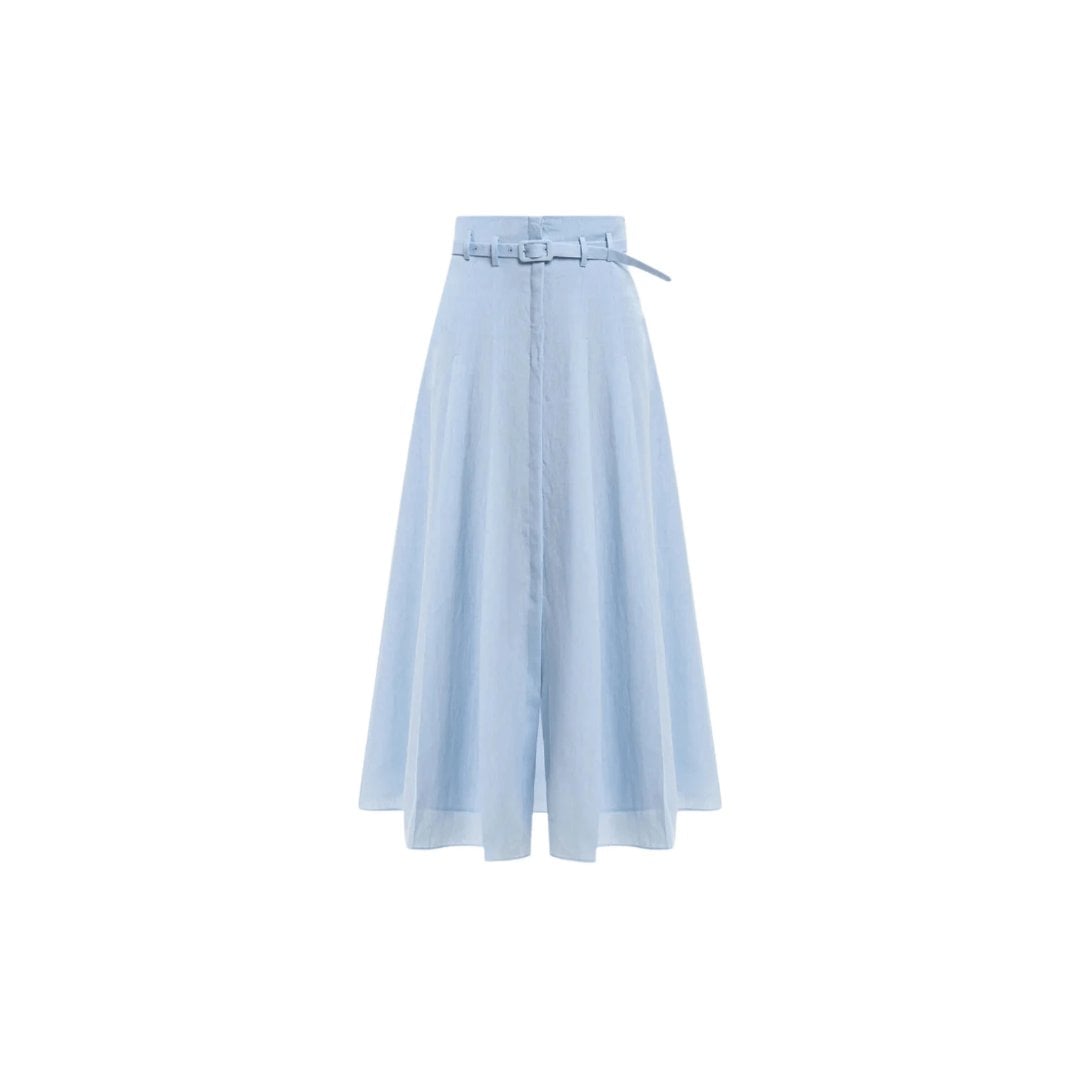 Gabriela Hearst Dugald belted pleated maxi skirt