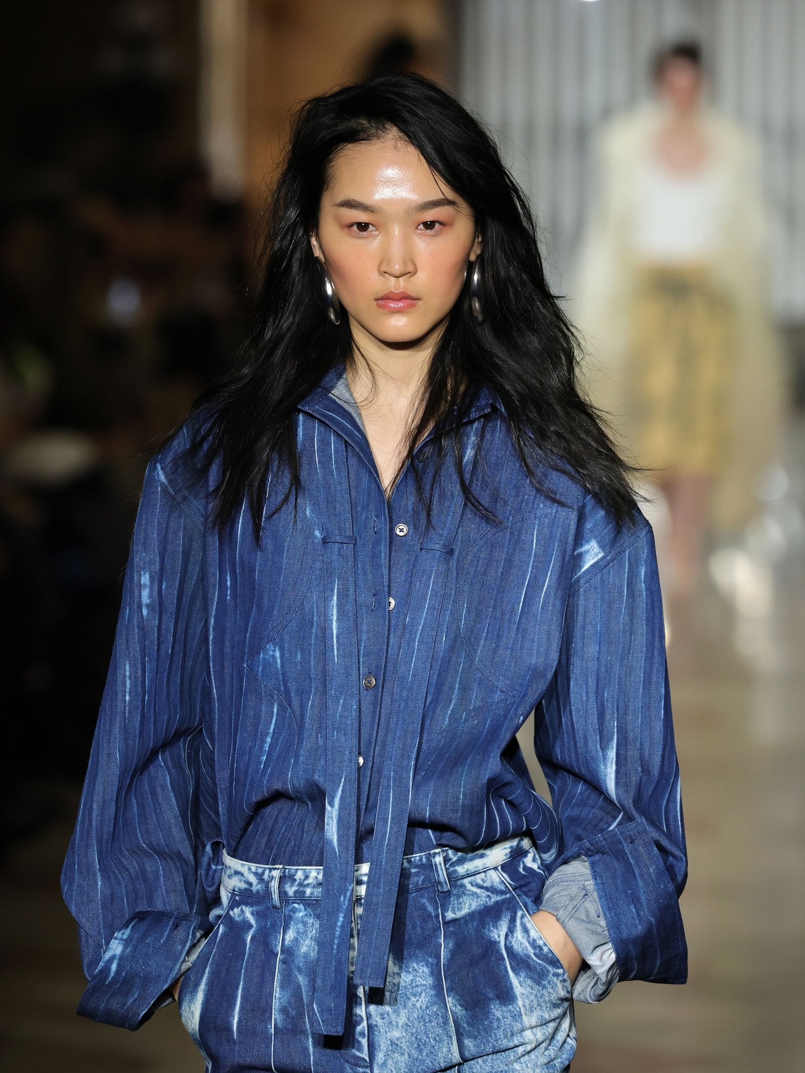 A model walks the runway at the Prabal Gurung fashion show during February 2025 New York Fashion Week.