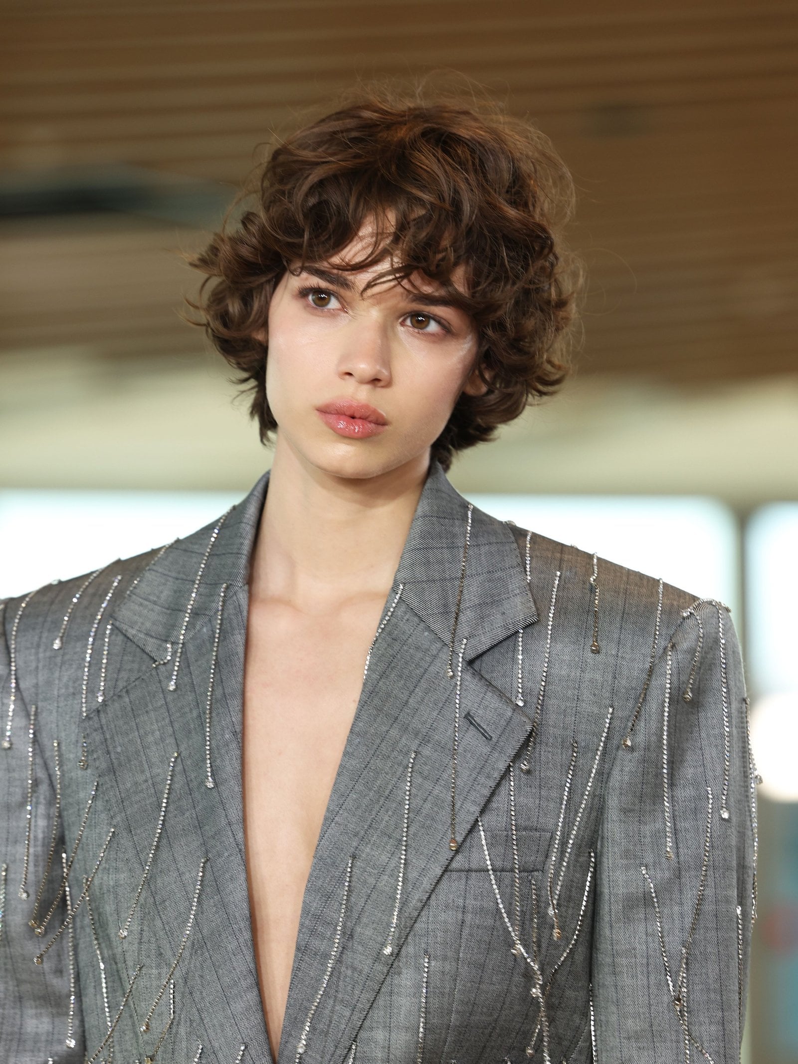 A model walks the runway during the Stella McCartney Womenswear Fall/Winter 2025-2026 show as part of Paris Fashion.