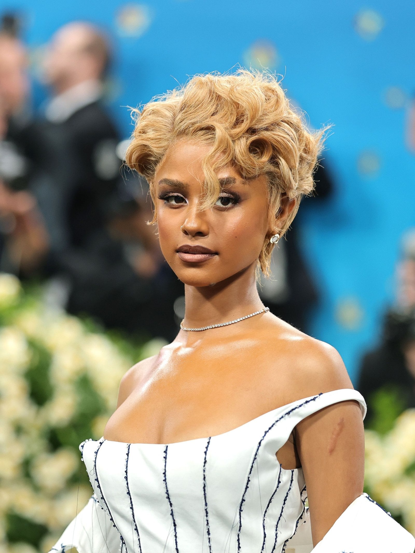 Tyla attends the 2025 Met Gala Celebrating "Superfine: Tailoring Black Style" at Metropolitan Museum of Art on May 05, 2025 in New York City.