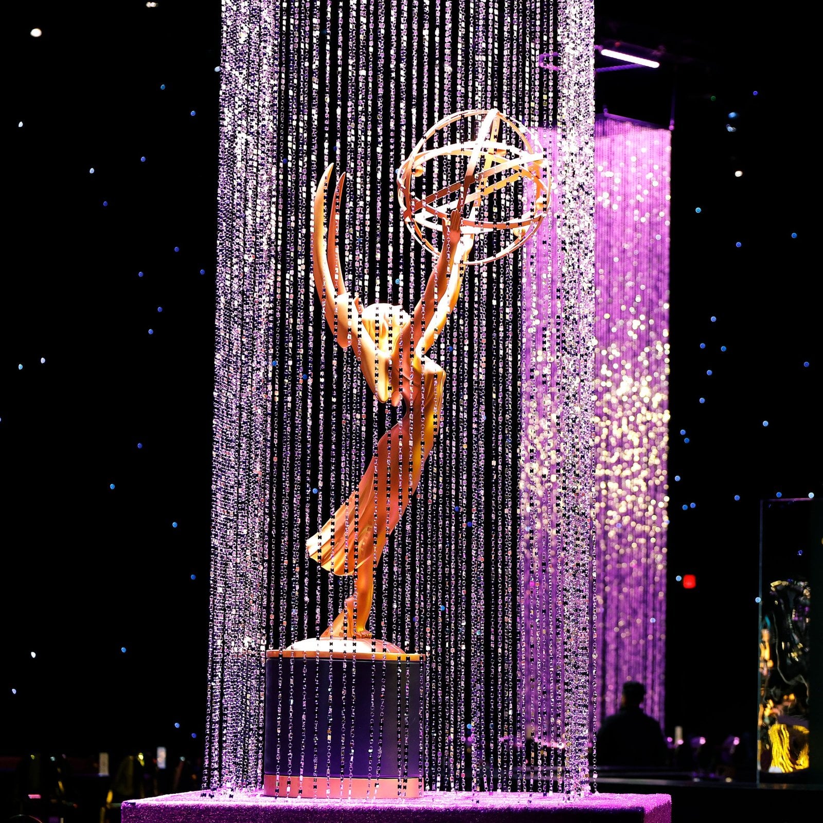 A view of the Emmy statue is seen during the 77th Primetime Emmys.