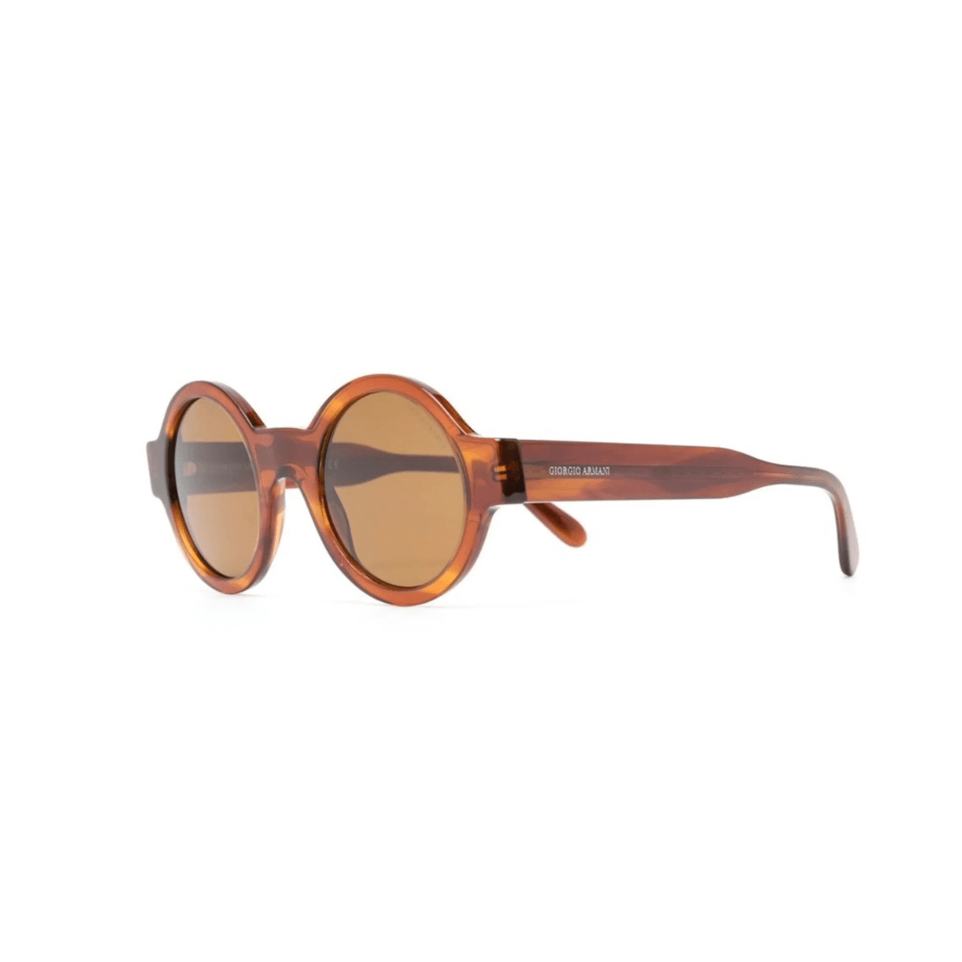 Giorgio Armani tinted-lens round-frame sunglasses against a white background