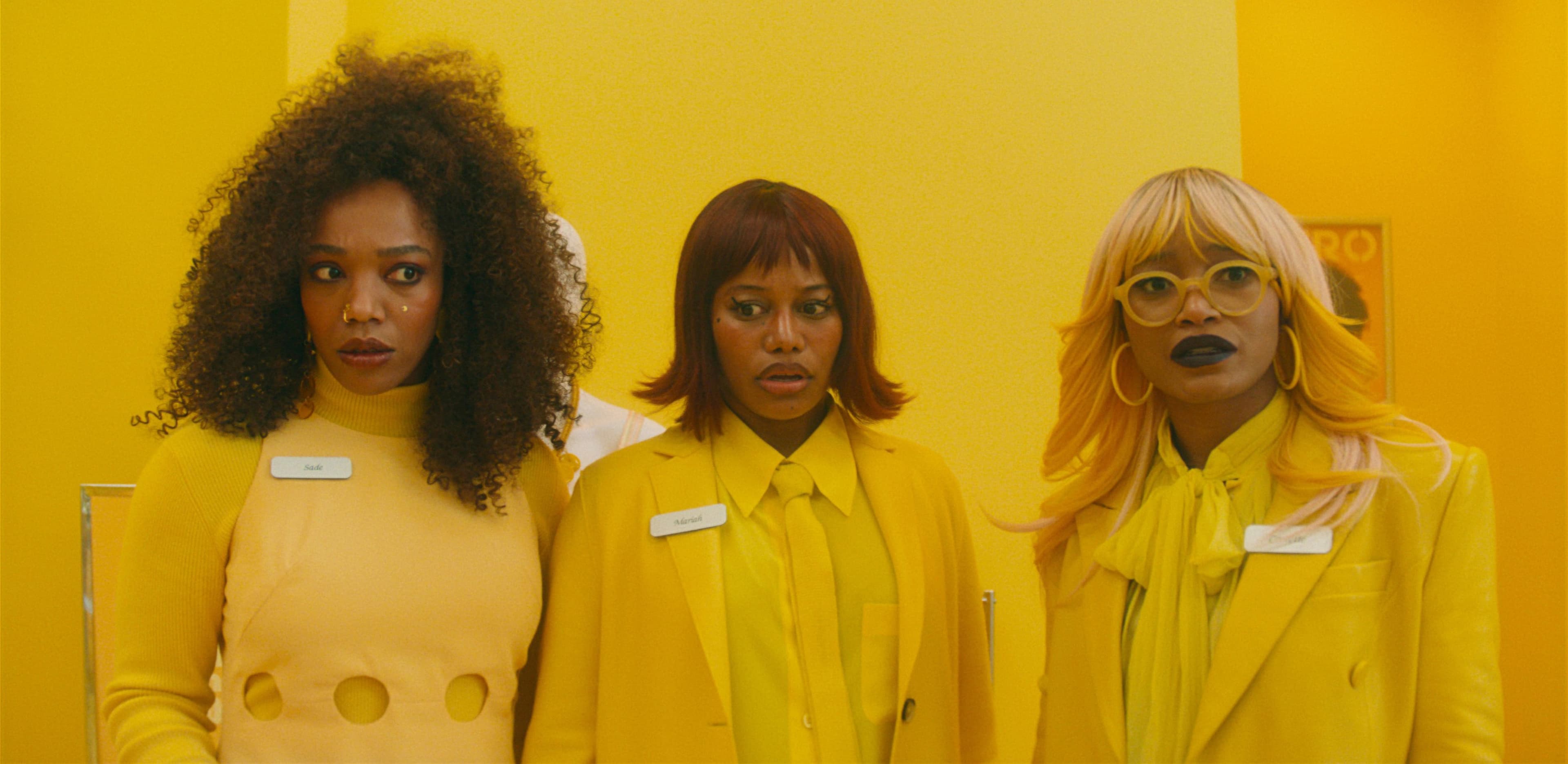 Naomi Ackie, Taylour Paige, and Keke Palmer in "I Love Boosters".