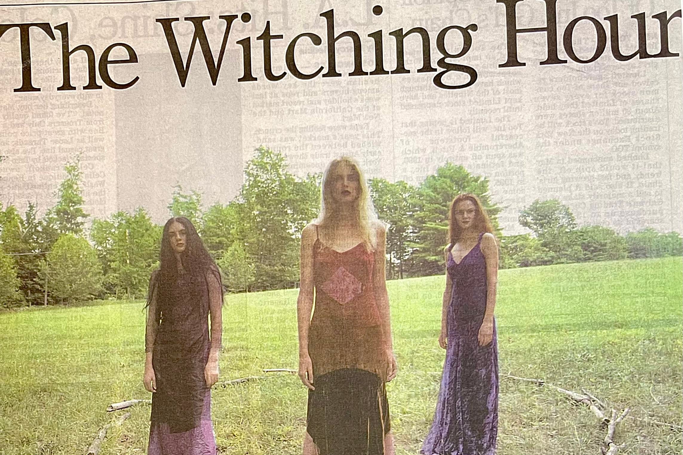 A newspaper clipping of Monah Li's dress designs from the nineties.