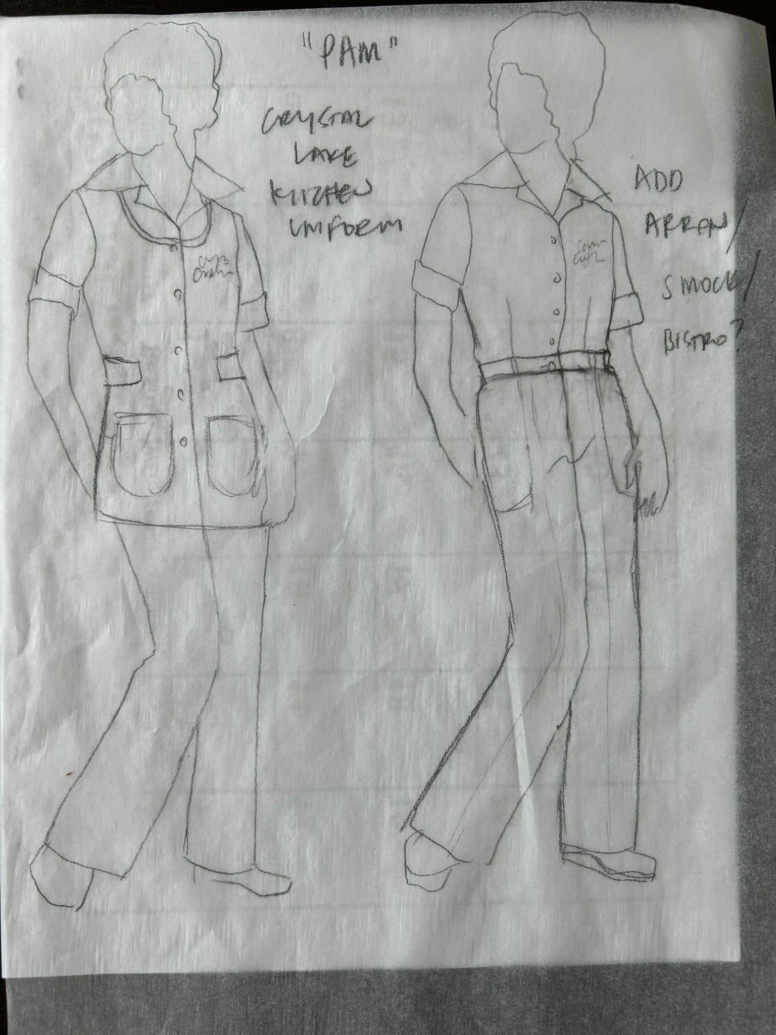 Cristina Spiridakis' sketches.