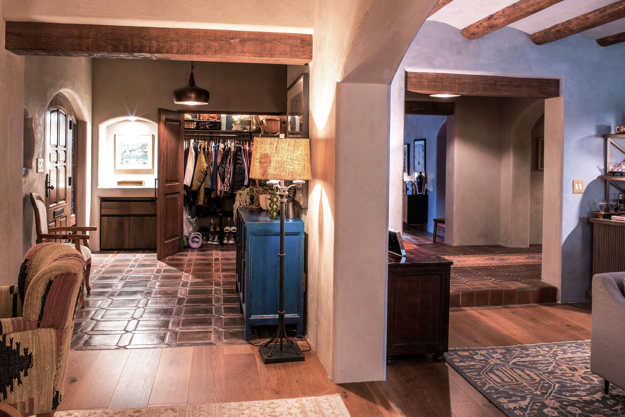 The interior of Carol's home was built from scratch.