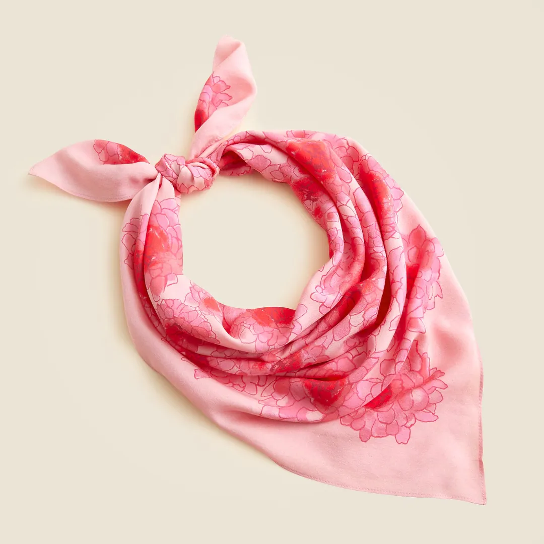 J. Crew Oversized Printed Silk Bandana